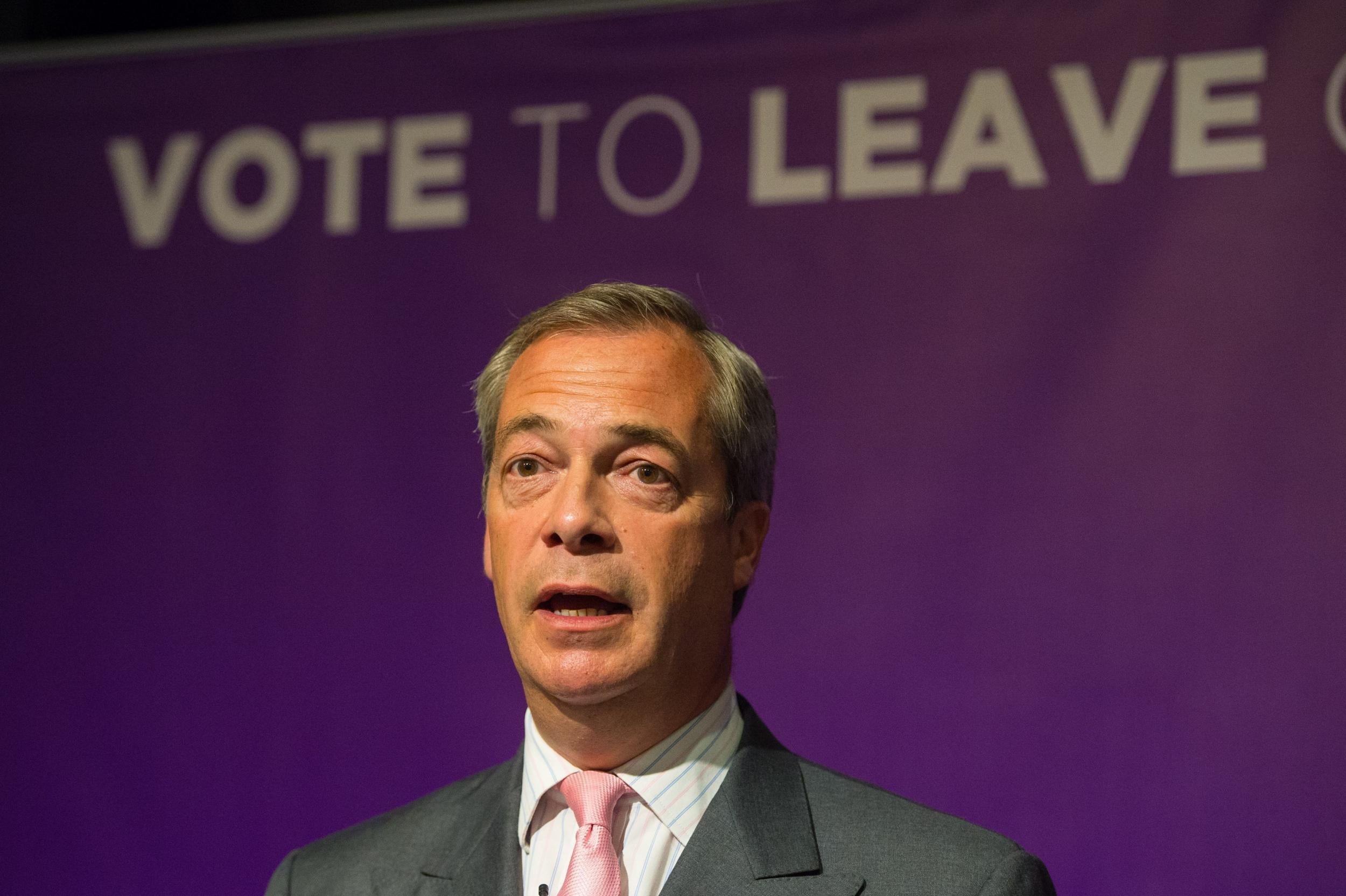 Ukip leader Nigel Farage