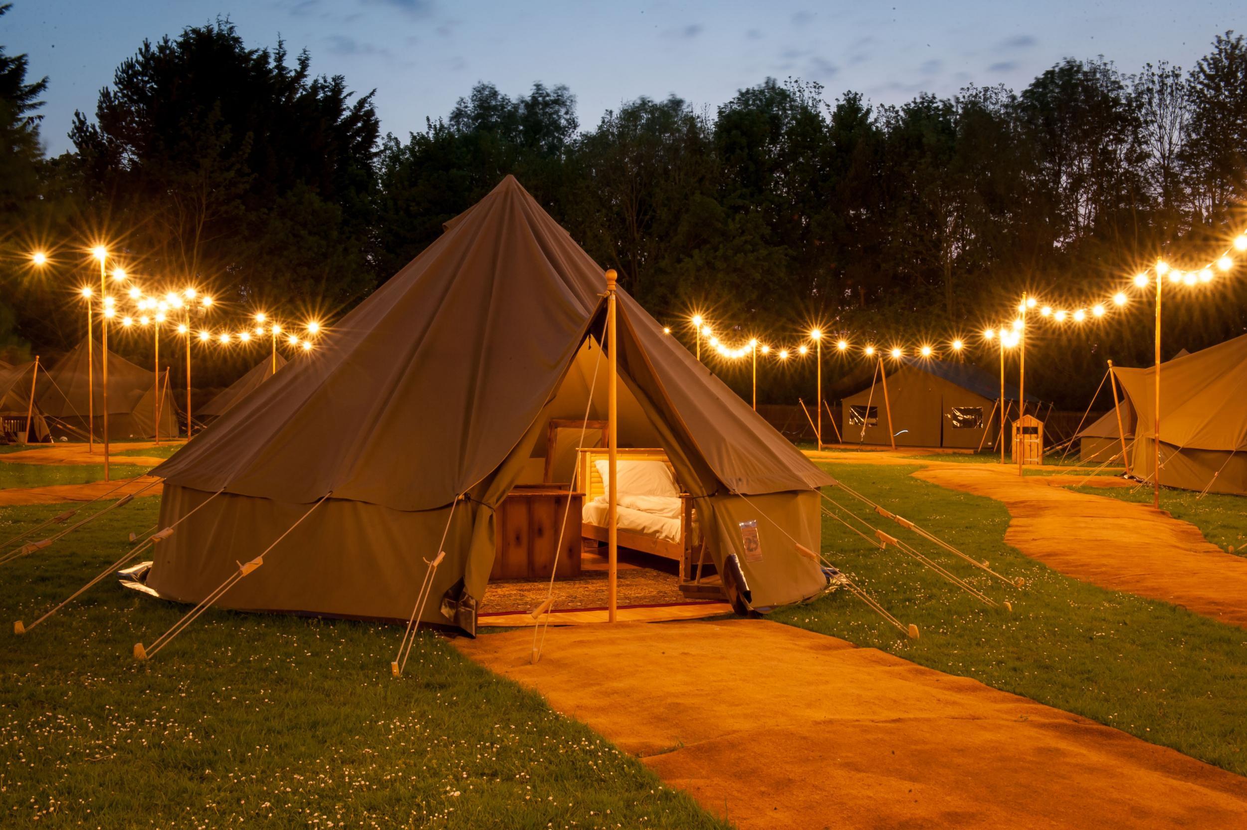 With no more than a metre or so between some tents, this is definitely a collective camping experience