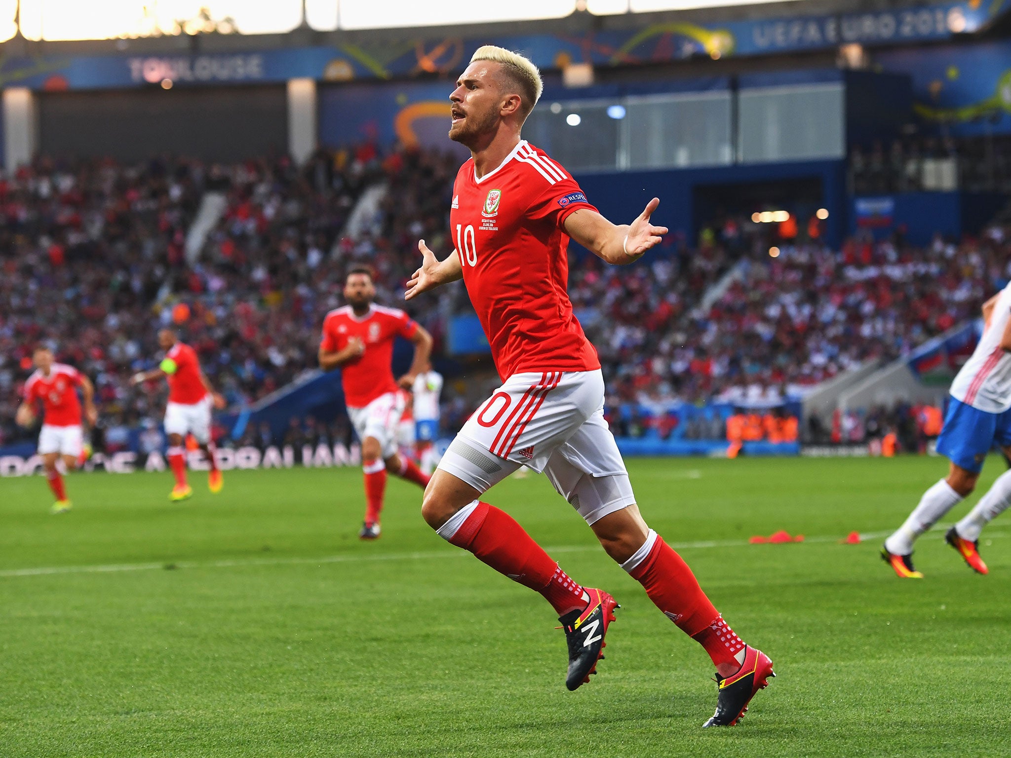 Aaron Ramsey put Wales ahead in the opening minutes against Russia