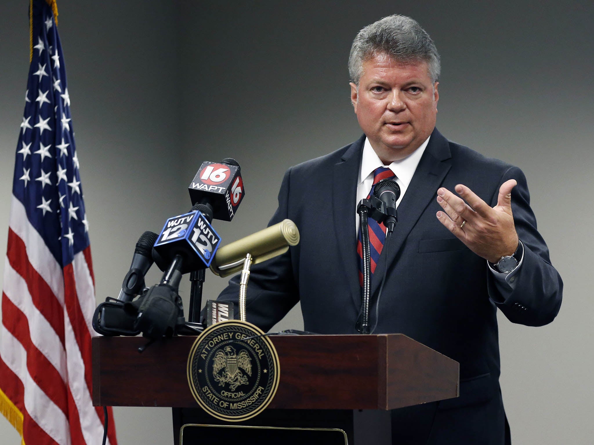 Mississippi Attorney General Jim Hood tells reporters that the investigation into the infamous slayings of three civil rights workers in Mississippi is finally closed