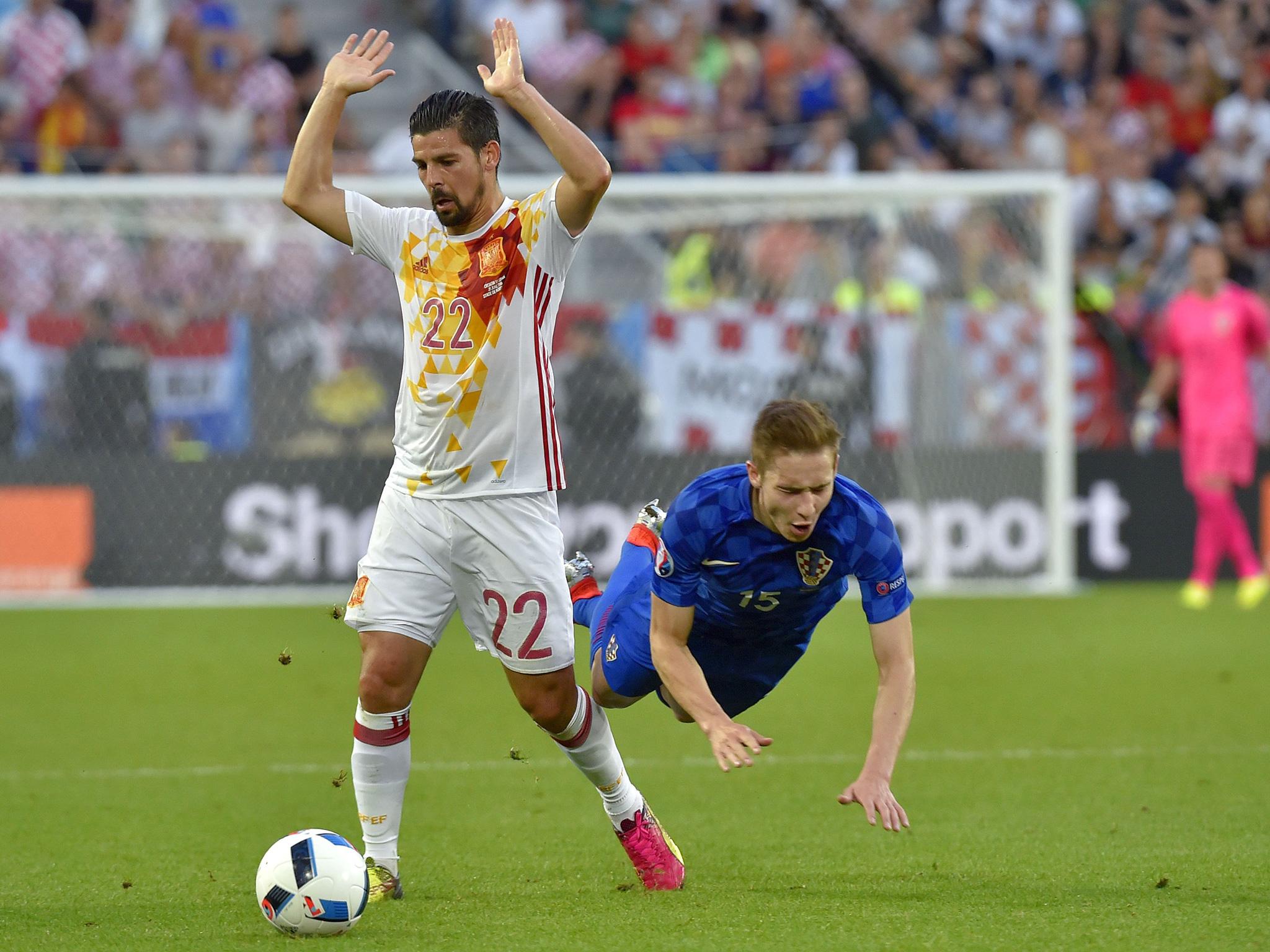 Nolito, left, has secured a move to Pep Guardiola's Manchester City