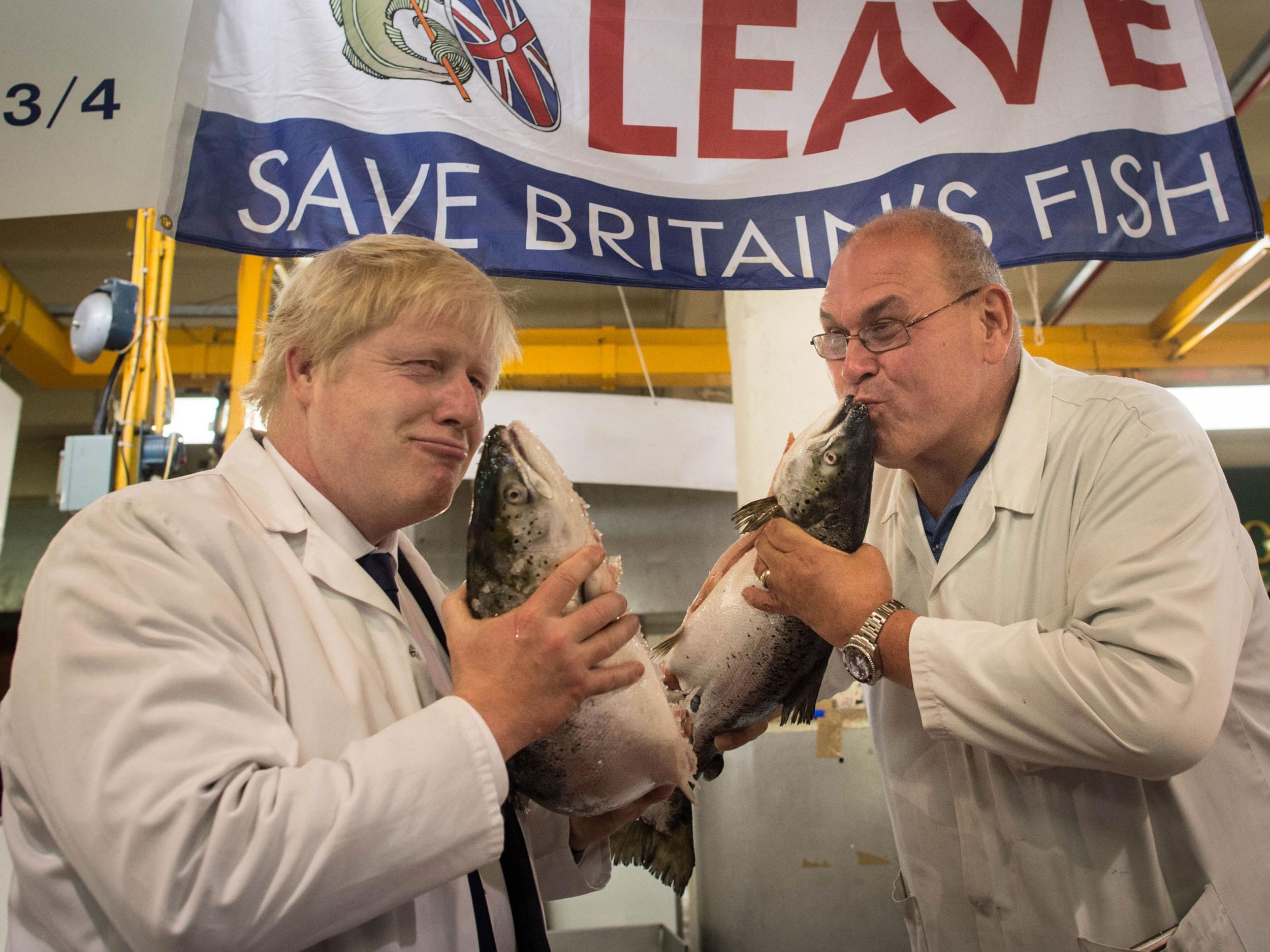 Boris Johnson kicked off the final day of campaigning by kissing a salmon at Billingsgate fish market