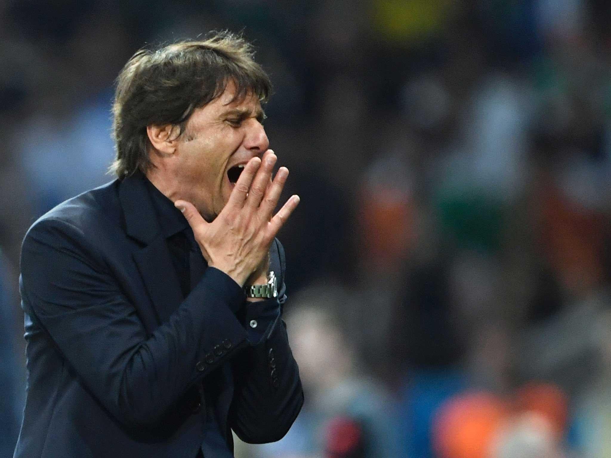 Antonio Conte during Italy's defeat to the Republic of Ireland