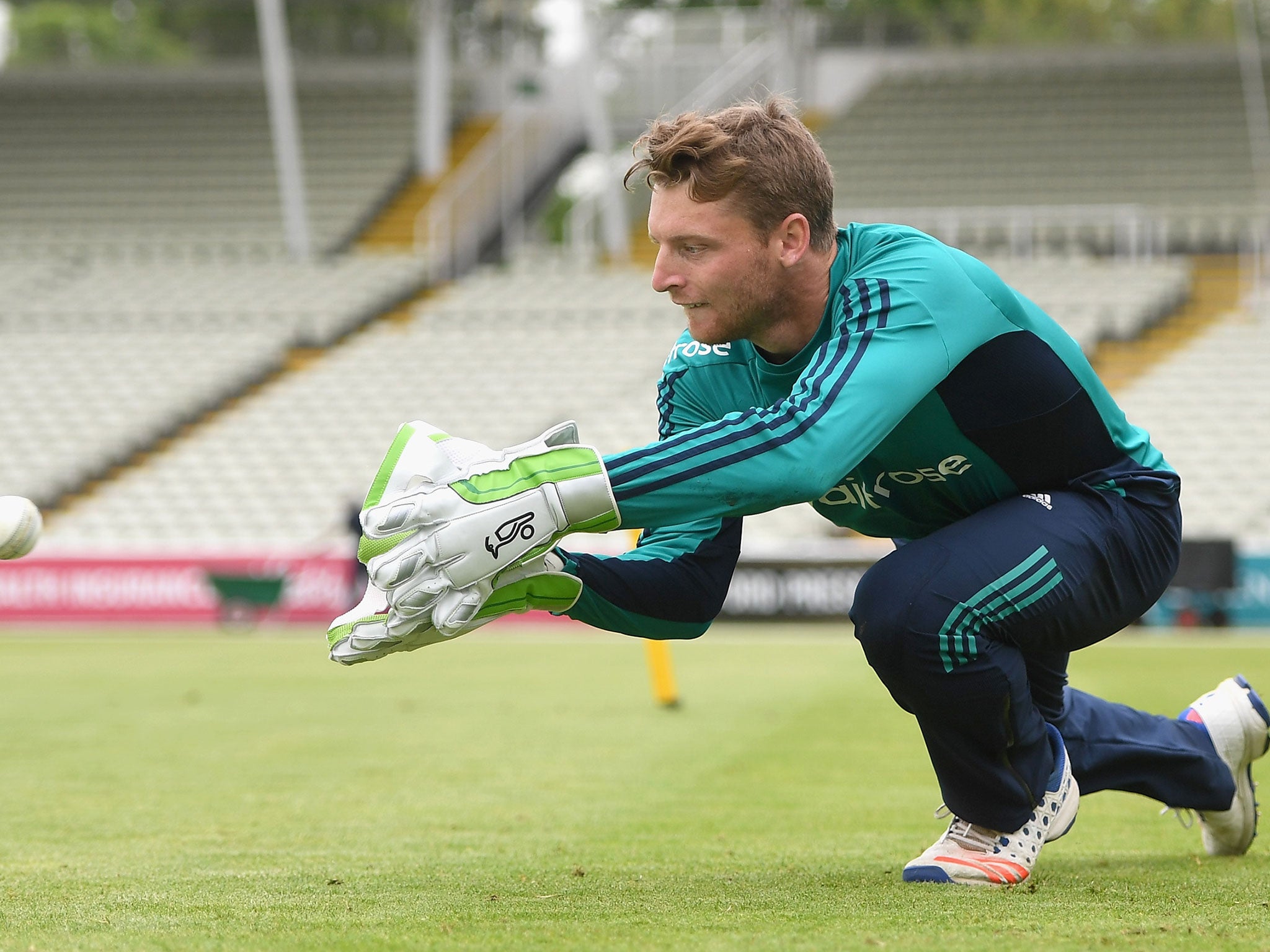 Jos Buttler hones his wicketkeeping skills at Edgbaston