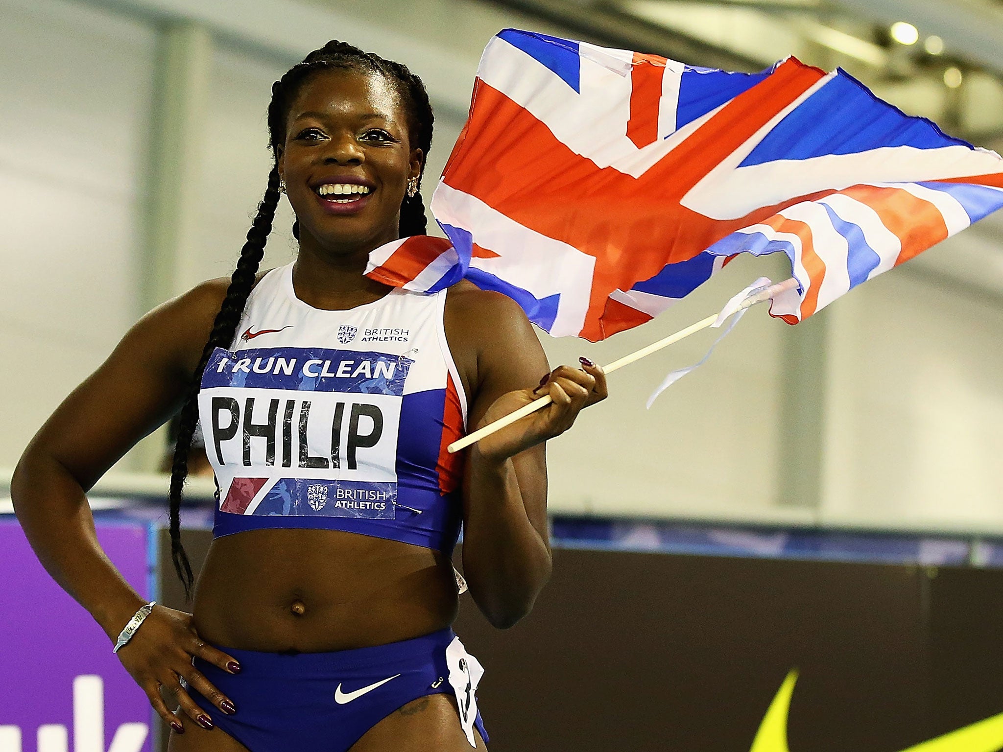 Asha Philip was captain of the GB team in Portland for the World Indoors