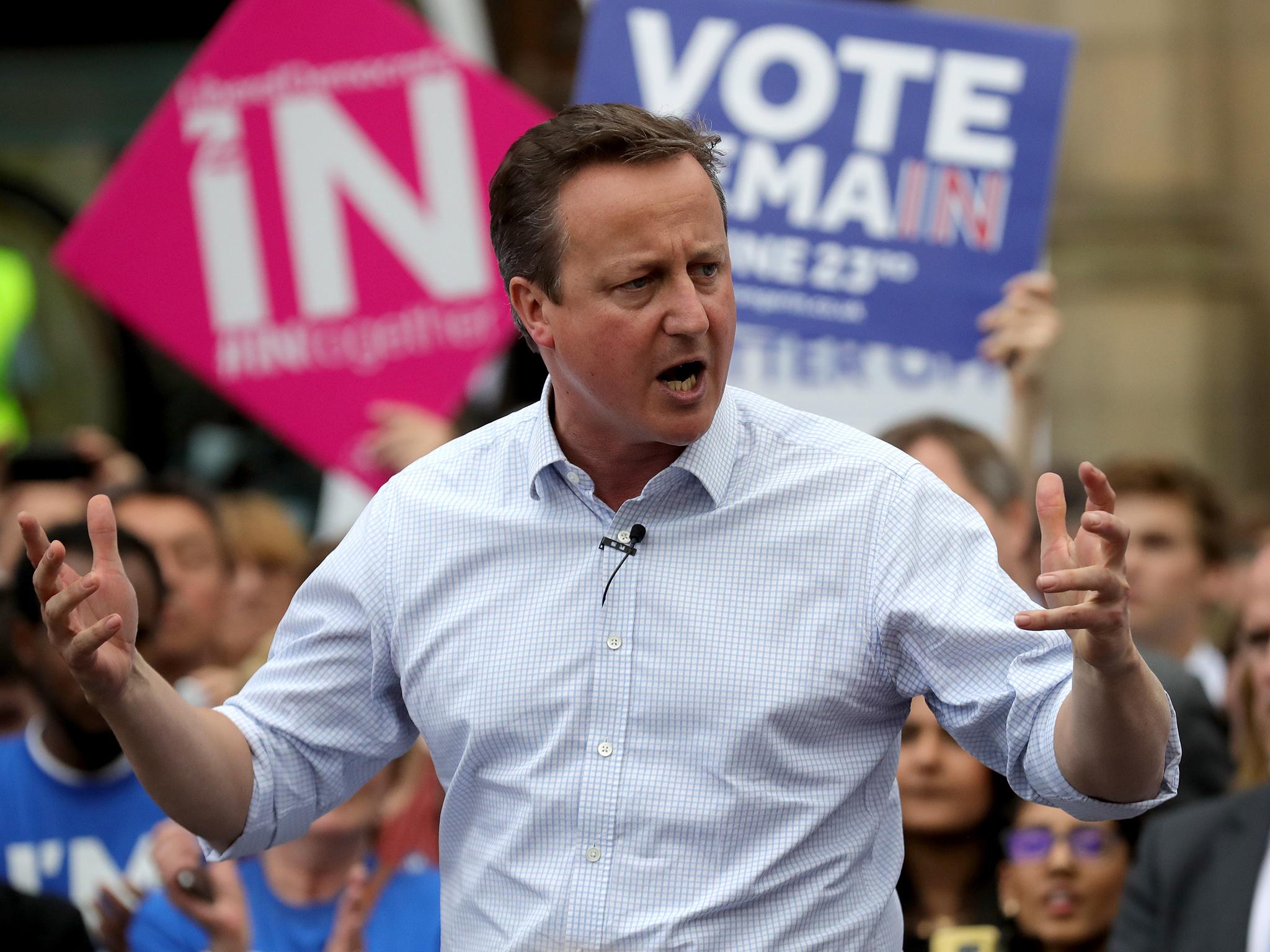 Cameron’s fundamental mistake was to legitimise the Out cause by putting the option on the ballot paper (Getty)