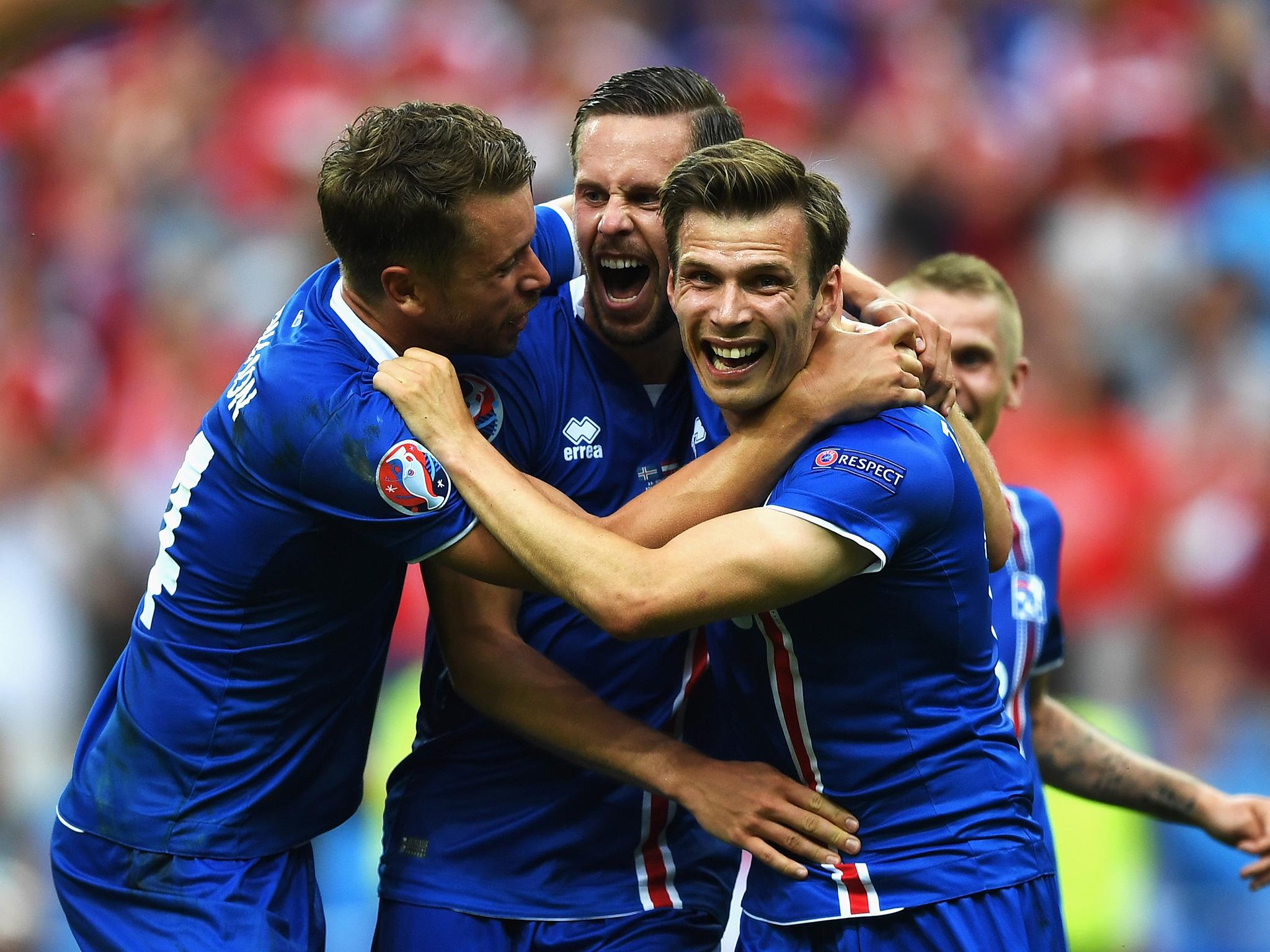 Wild celebrations met Iceland's winner against Austria