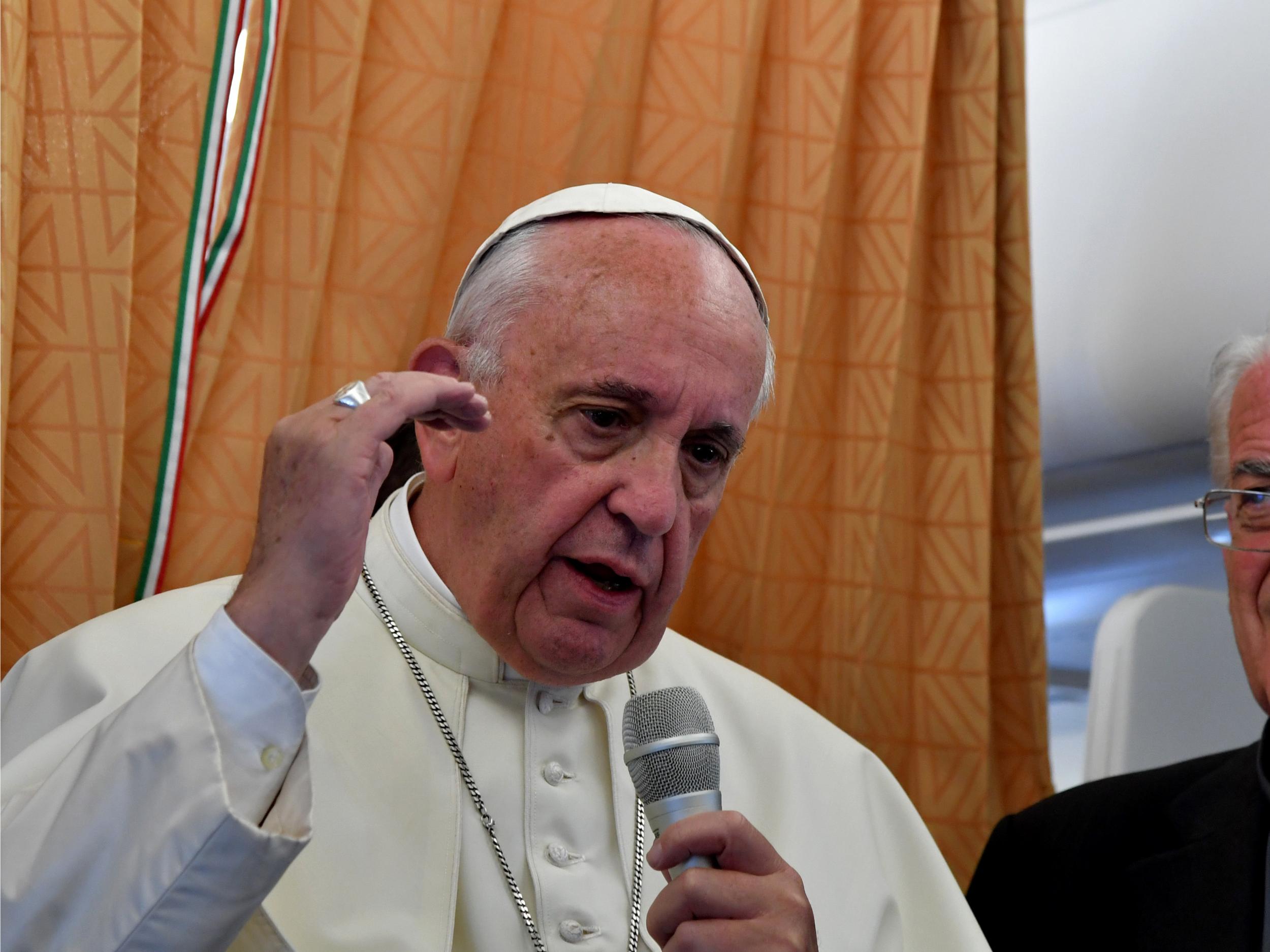 Pope Francis did not mention Russia by name