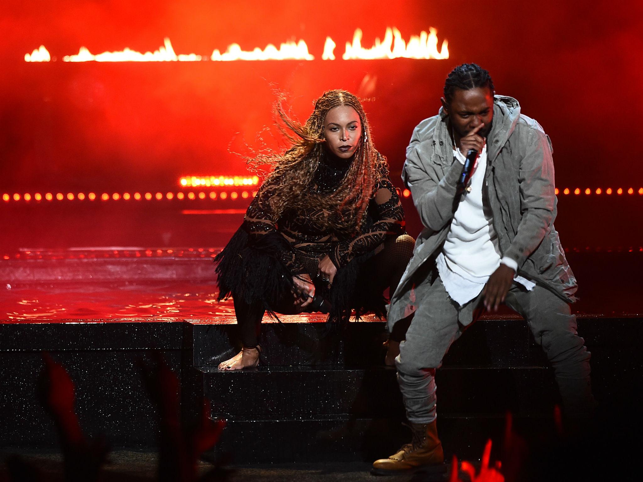 Beyonce and Kendrick Lamar perform 'Freedom' at the Bet Awards 2016