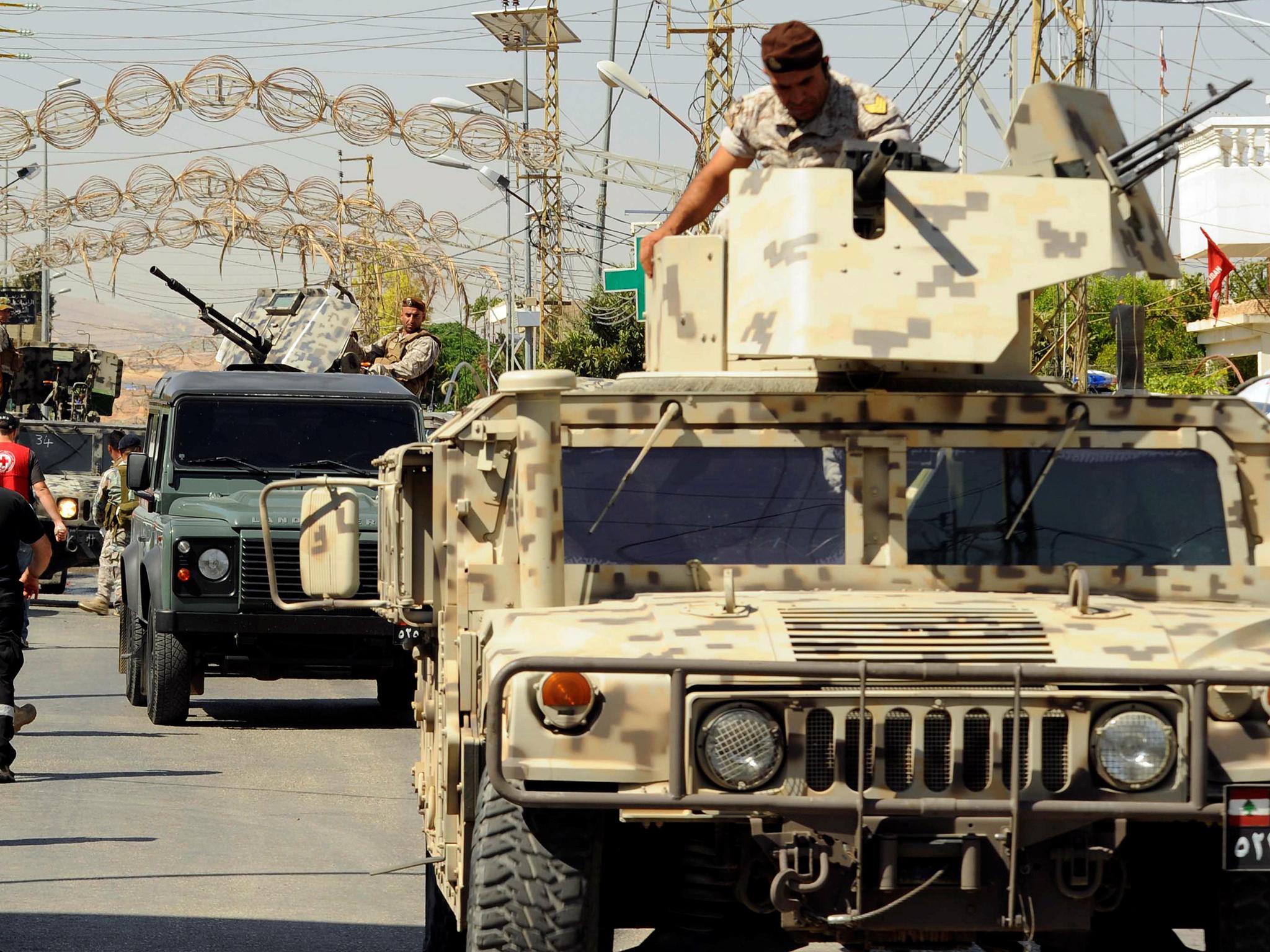 The Lebanese army said four soldiers were among the wounded