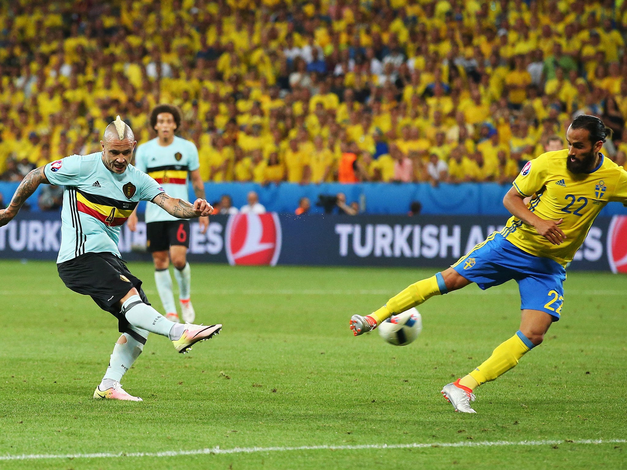 Radja Nainggolan in action for Belgium this summer