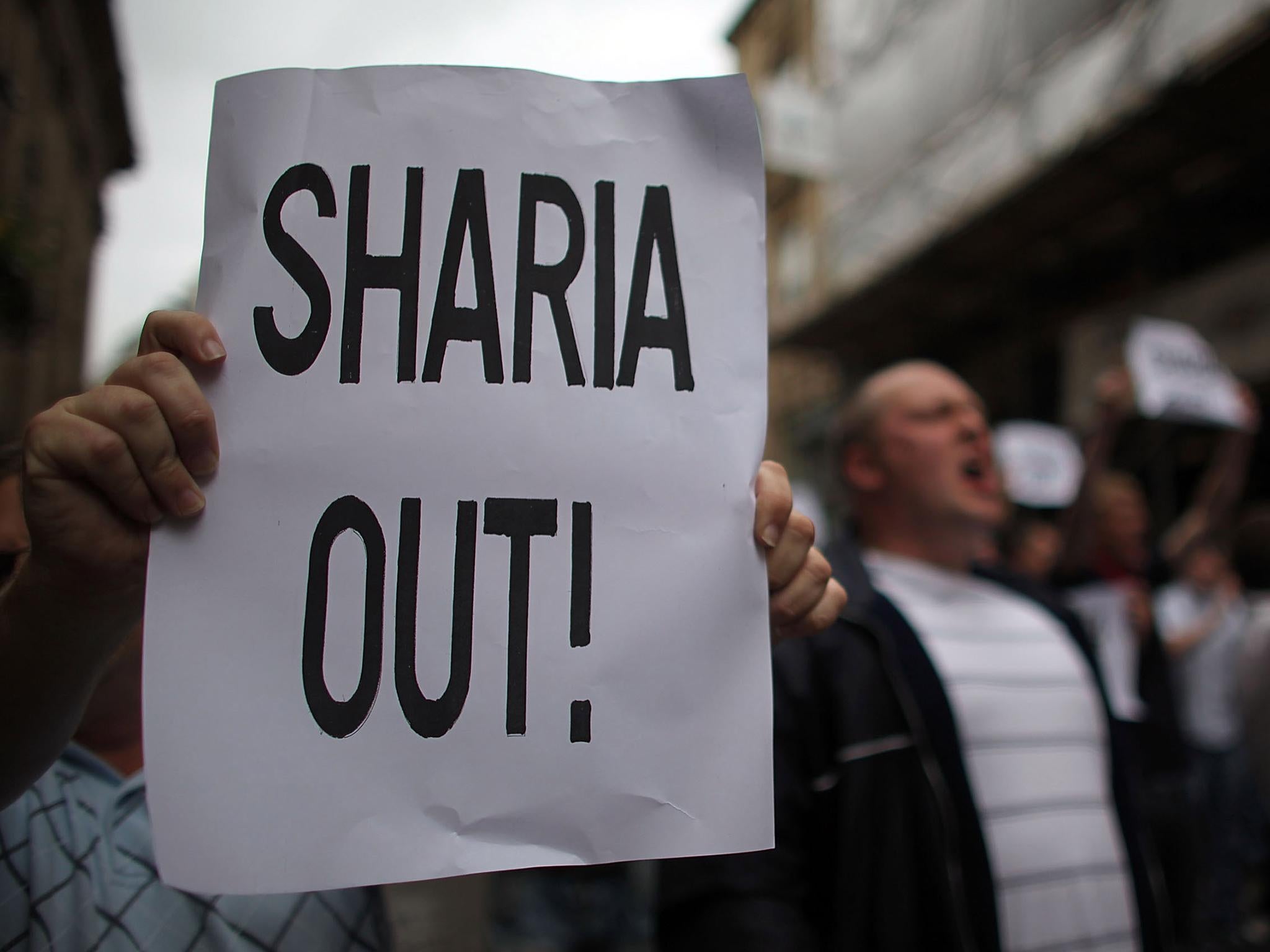 Anti-Islamic protesters in Birmingham in 2009. The study shows the surge in anti-Muslim hatred was happening well before the EU referendum