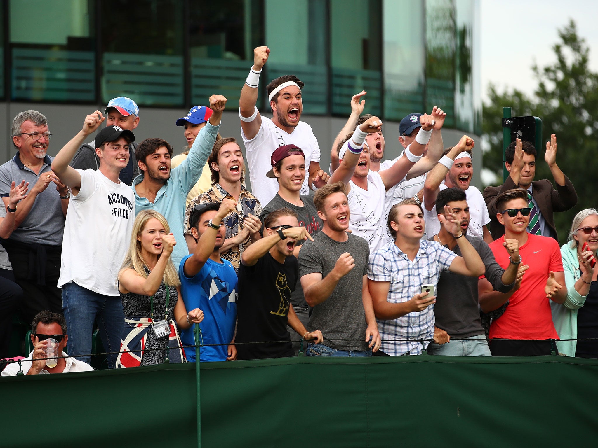 The Willis fans enjoy their man's victory