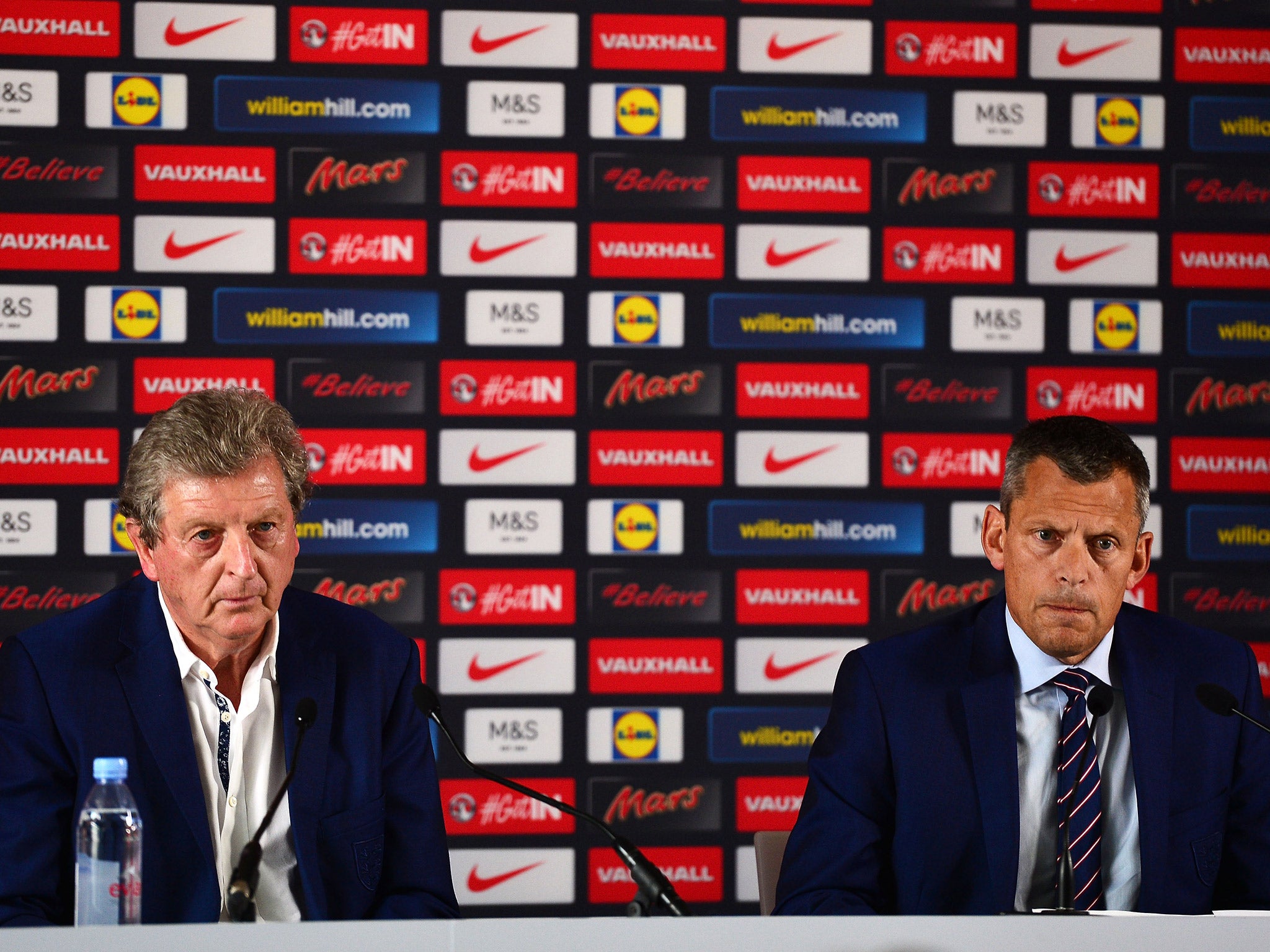 &#13;
Hodgson appeared at the press conference alongside FA chief executive Martin Glenn &#13;