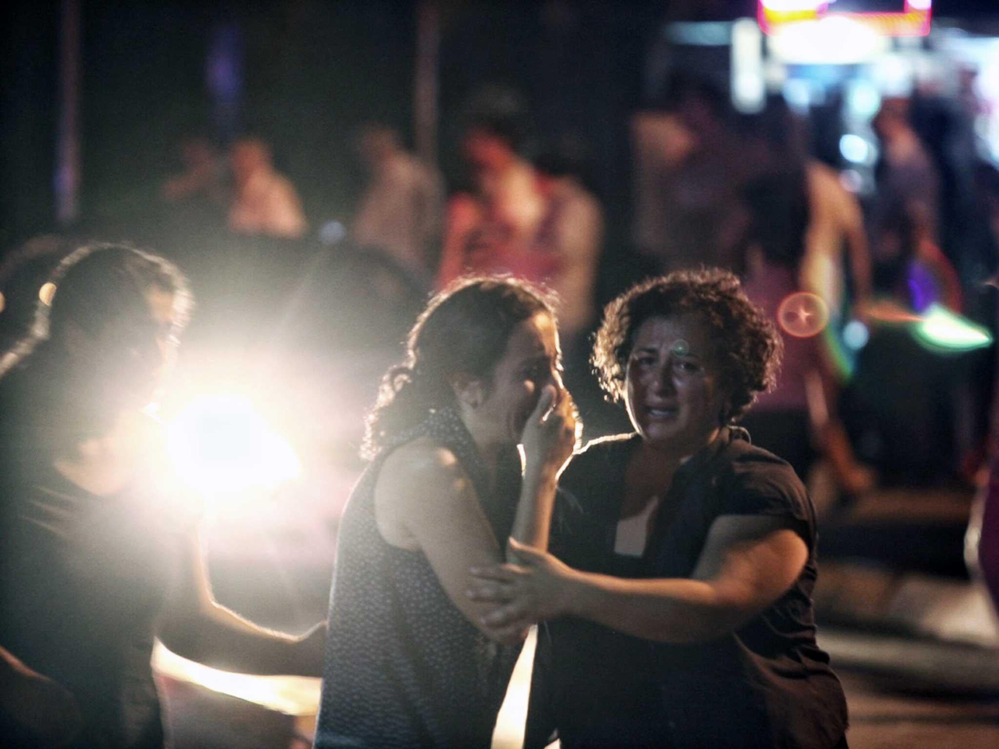 Relatives of the Ataturk Airport suicide bomb attack victims wait outside Bakirkoy Sadi Konuk Hospital