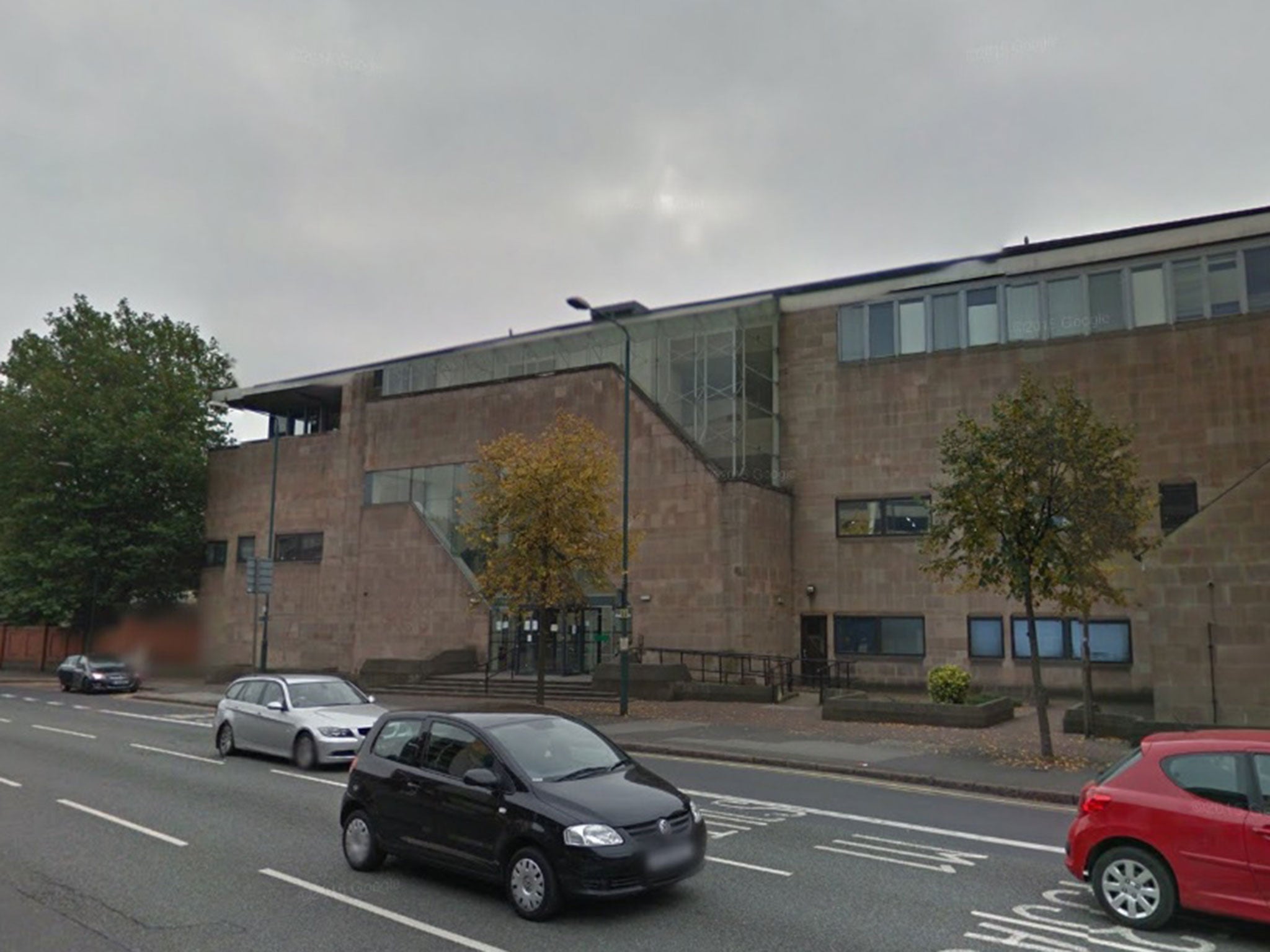 The men are standing trial at Nottingham Crown Court, pictured