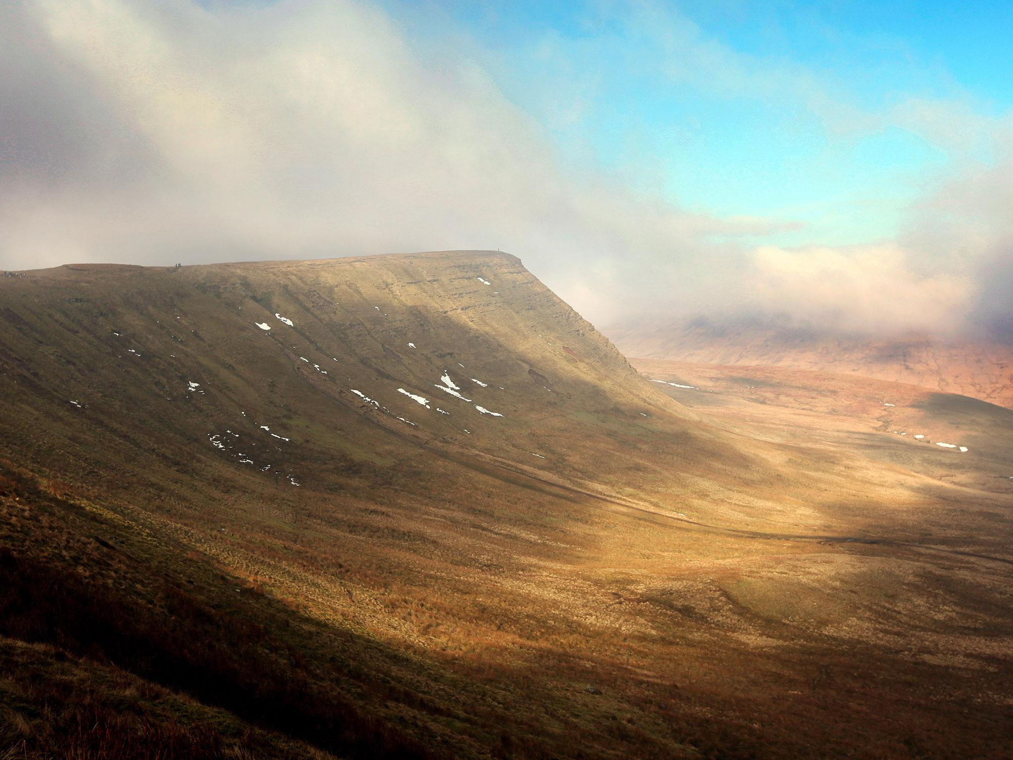 General view of the Brecon Beacons National Park in Brecon, Wales