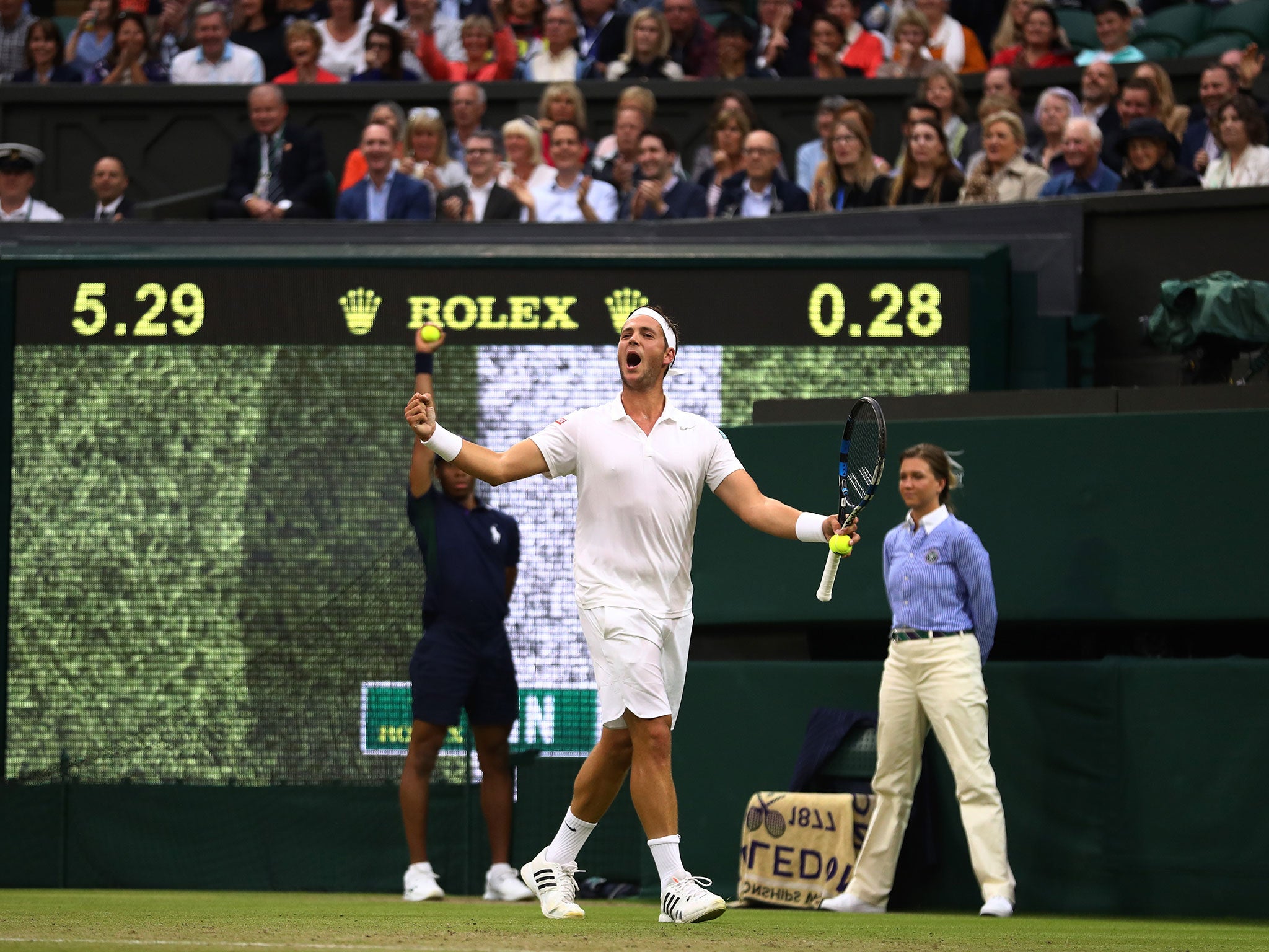 Marcus Willis enjoyed his Centre Court debut