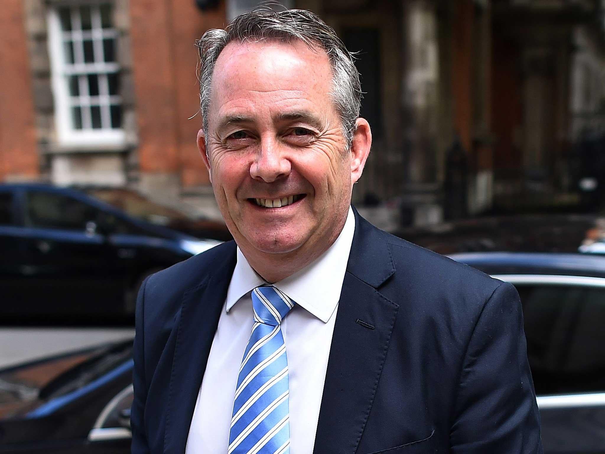 &#13;
Liam Fox hopes to win over the right of the party (Getty)&#13;