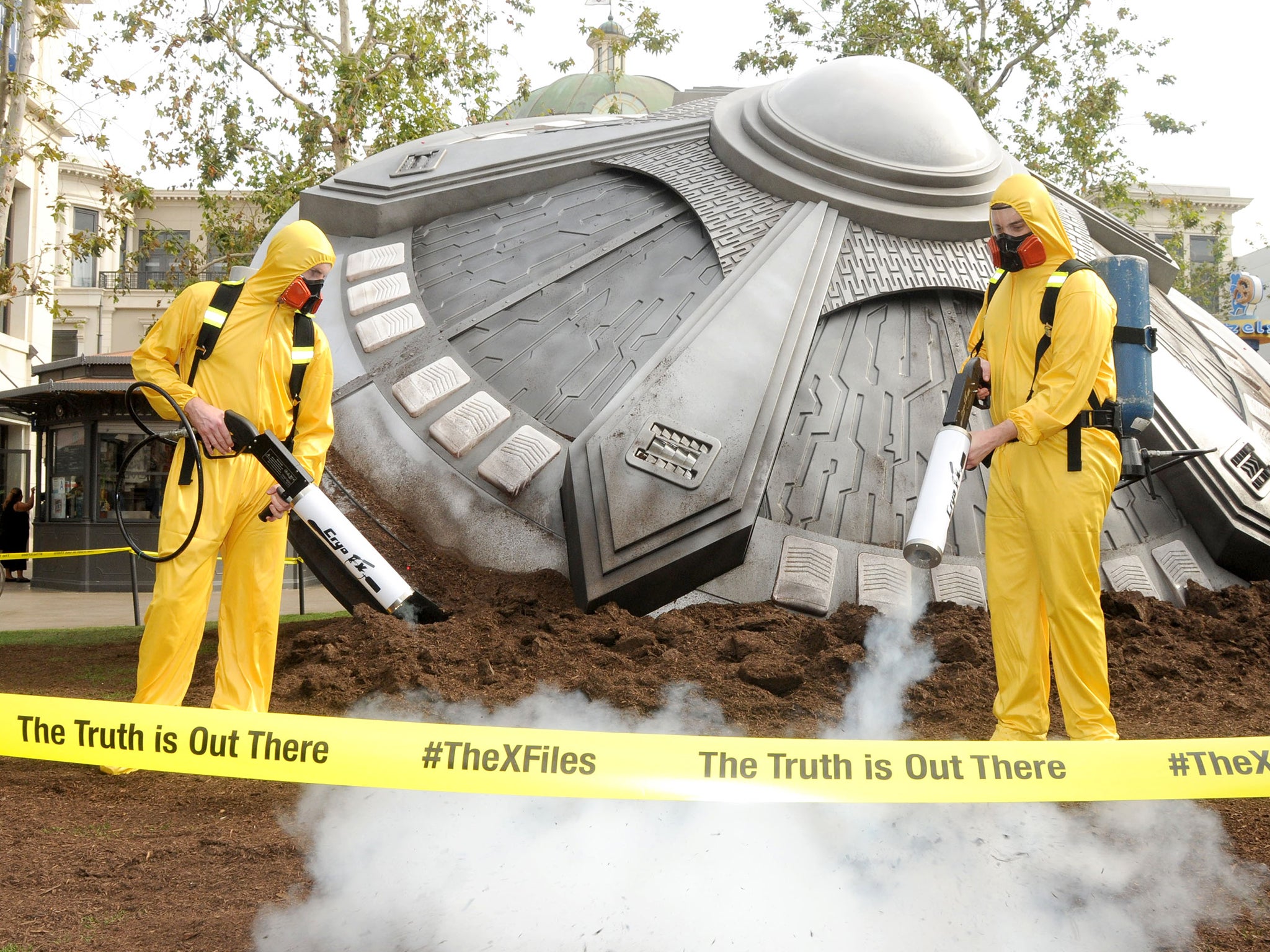 An exhibit at the ‘X-Files Out-Of-This-World Experience’ in Los Angeles in January 2016