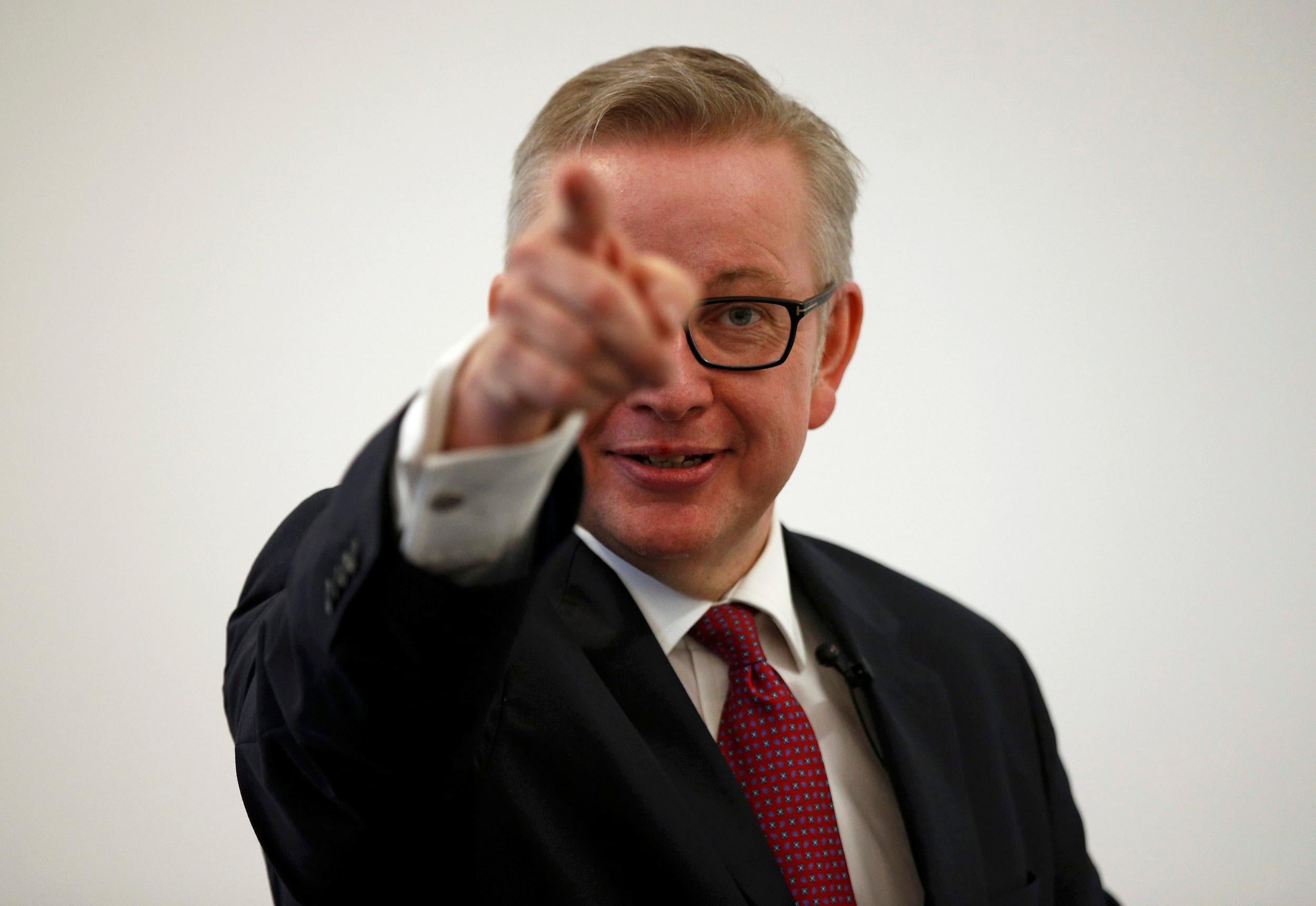 Michael Gove delivers his speech after announcing his bid to become Conservative Party leader