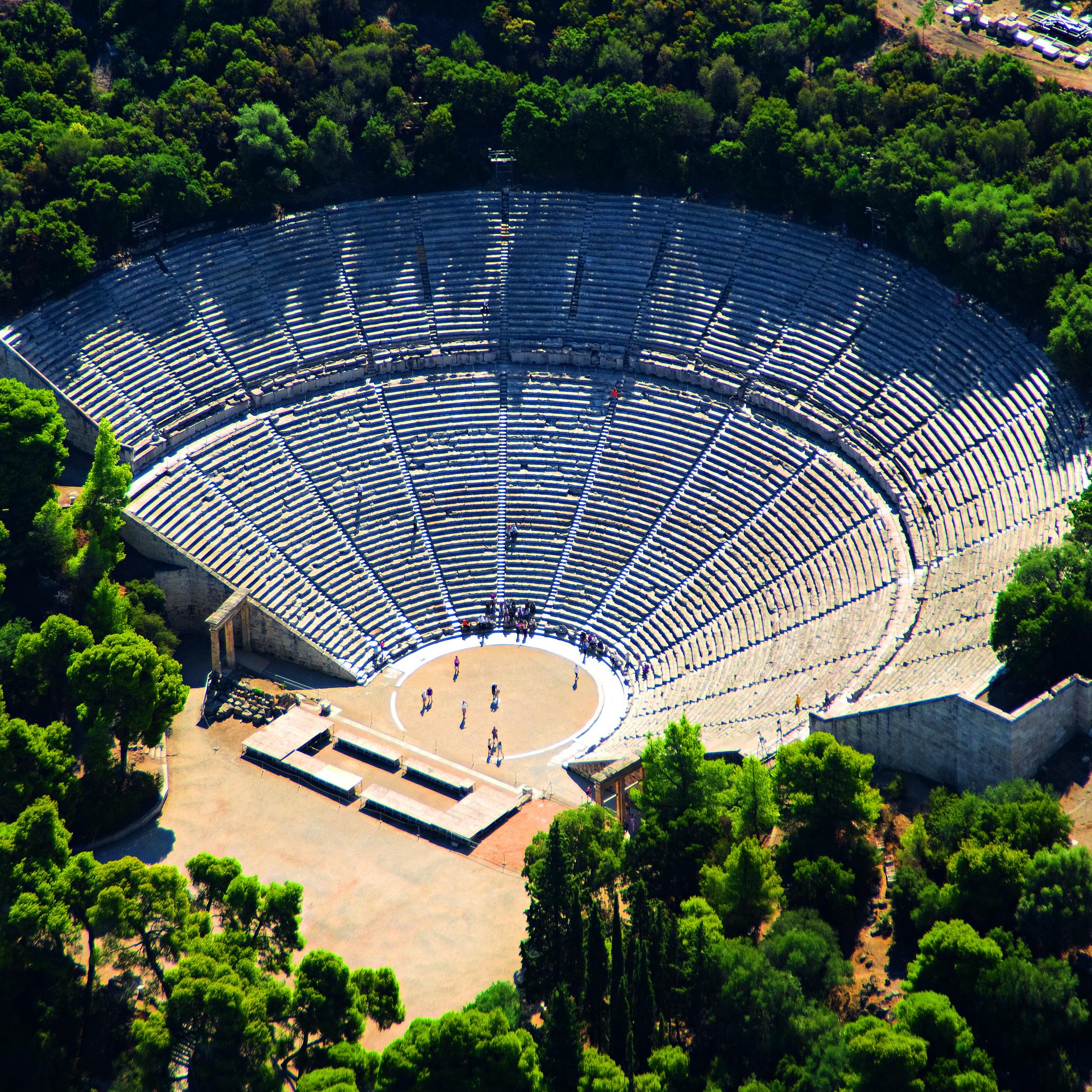 The beautifully preserved ancient theatre of Epidavros