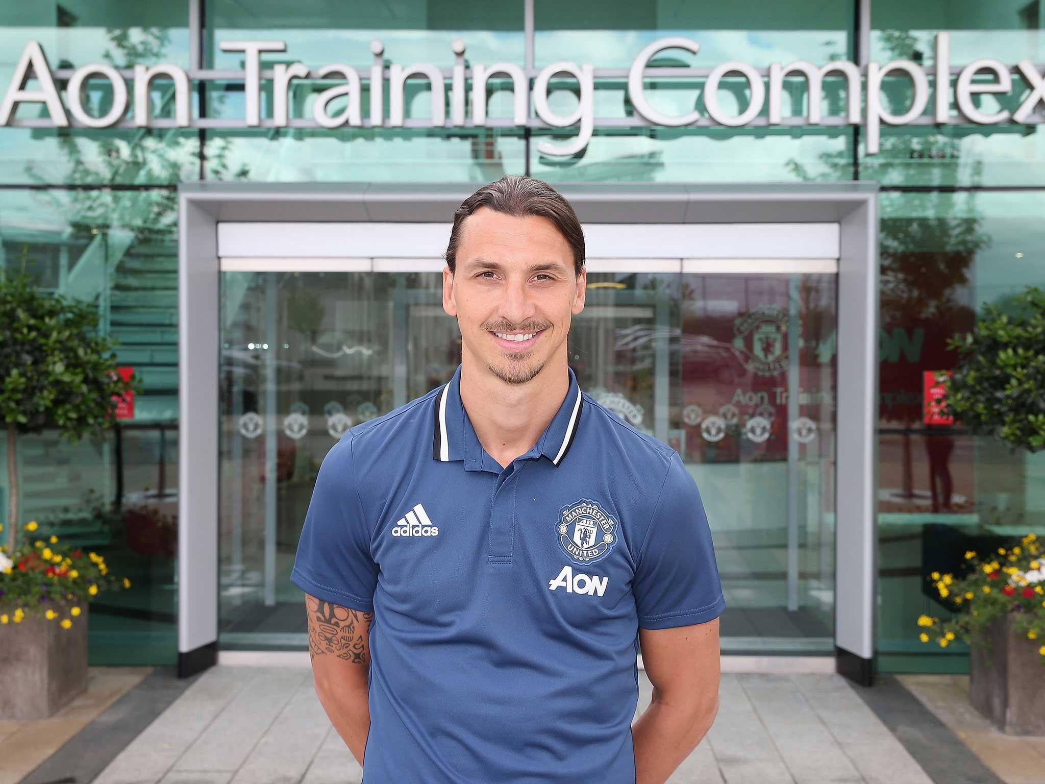 Zlatan at United's Carrington training ground