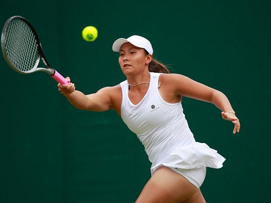 Tara Moore put up a brave display before exiting at the second round stage (Getty)