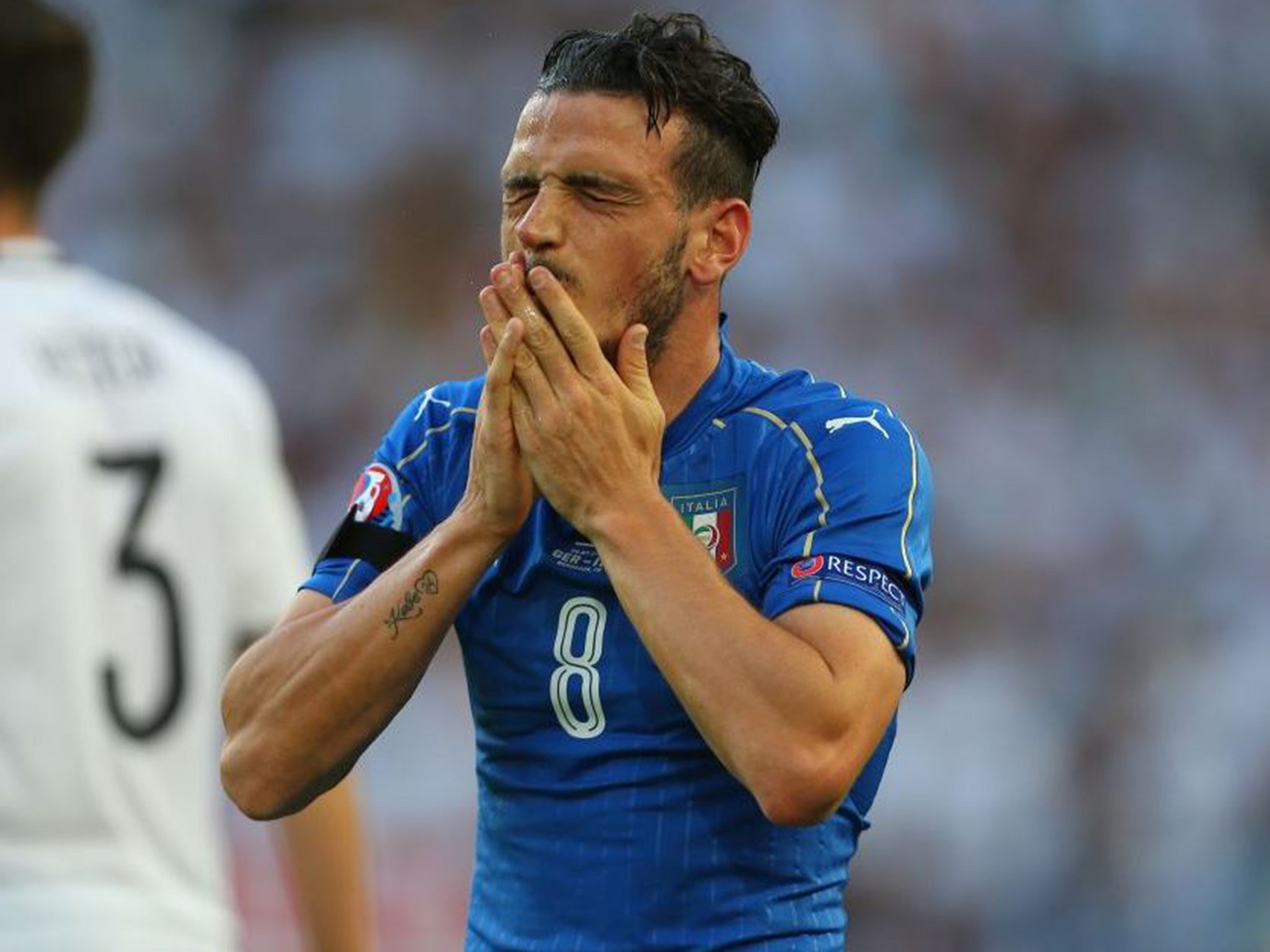 Alessandro Florenzi enjoyed an impressive game for Italy but ended up in the losing side