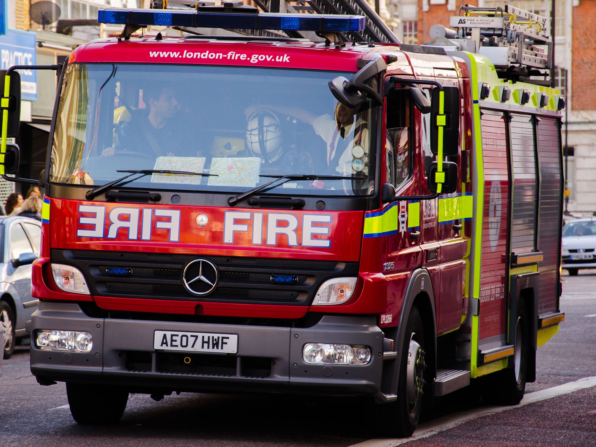 Firefighters from two counties were called out to tackle the fire