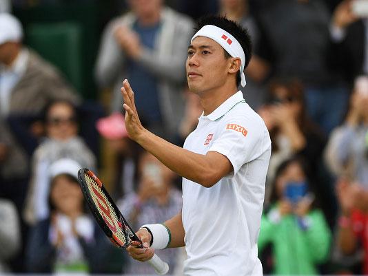 Kei Nishikori has a great chance of reaching the last eight when he faces Marin Cilic on Monday (Getty)