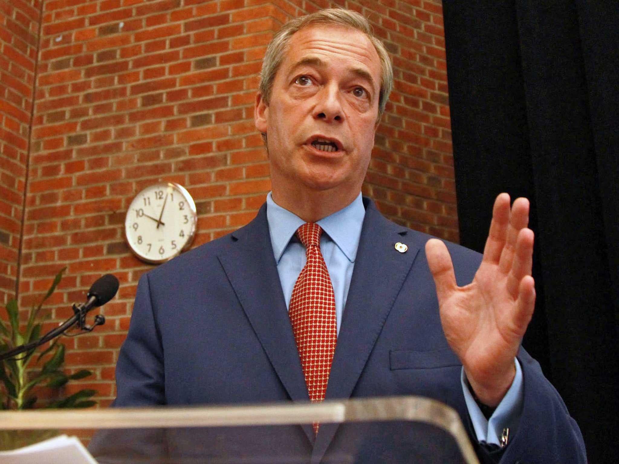 Nigel Farage, who has resigned as leader of Ukip