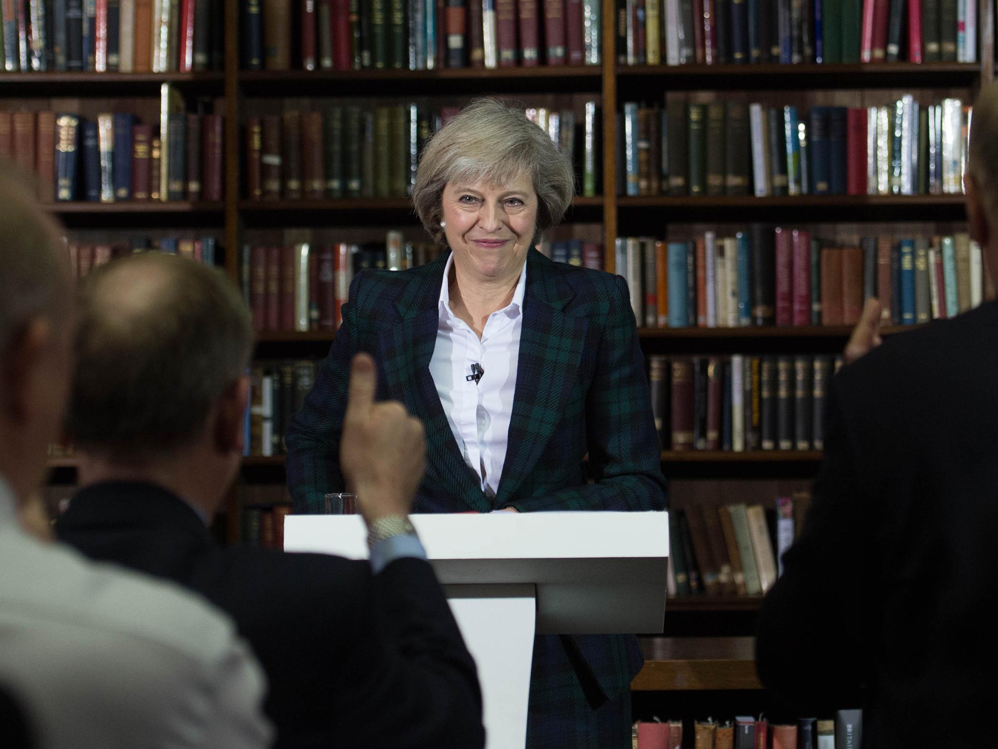 Theresa May as she formally entered the race to succeed David Cameron in Downing Street