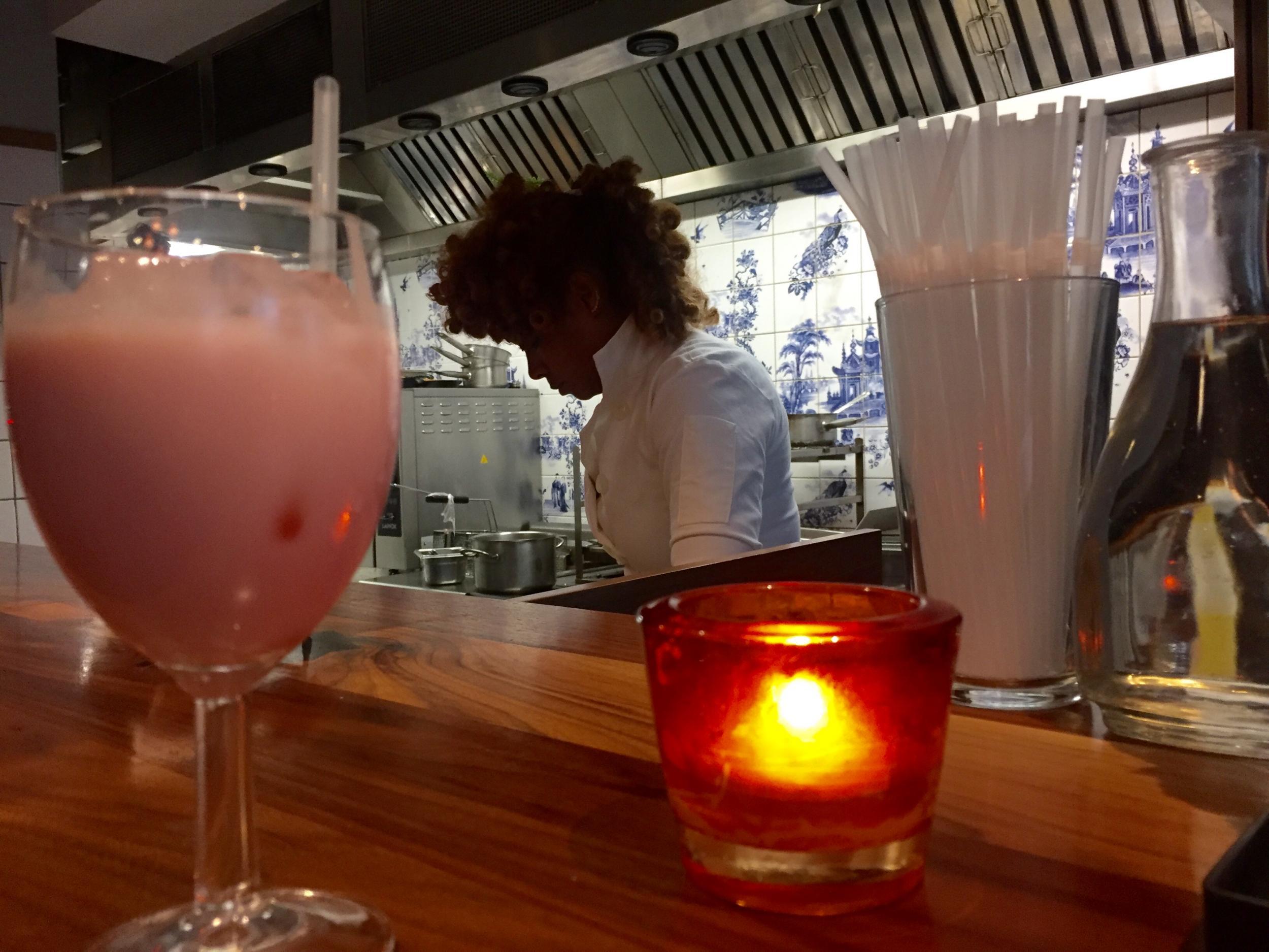 A milkshake and Kelis cooking up a storm in the background (Pic: Christopher Hooton/The Independent)