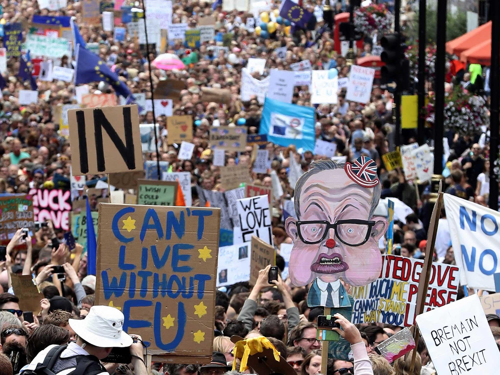 EU citizens march in London