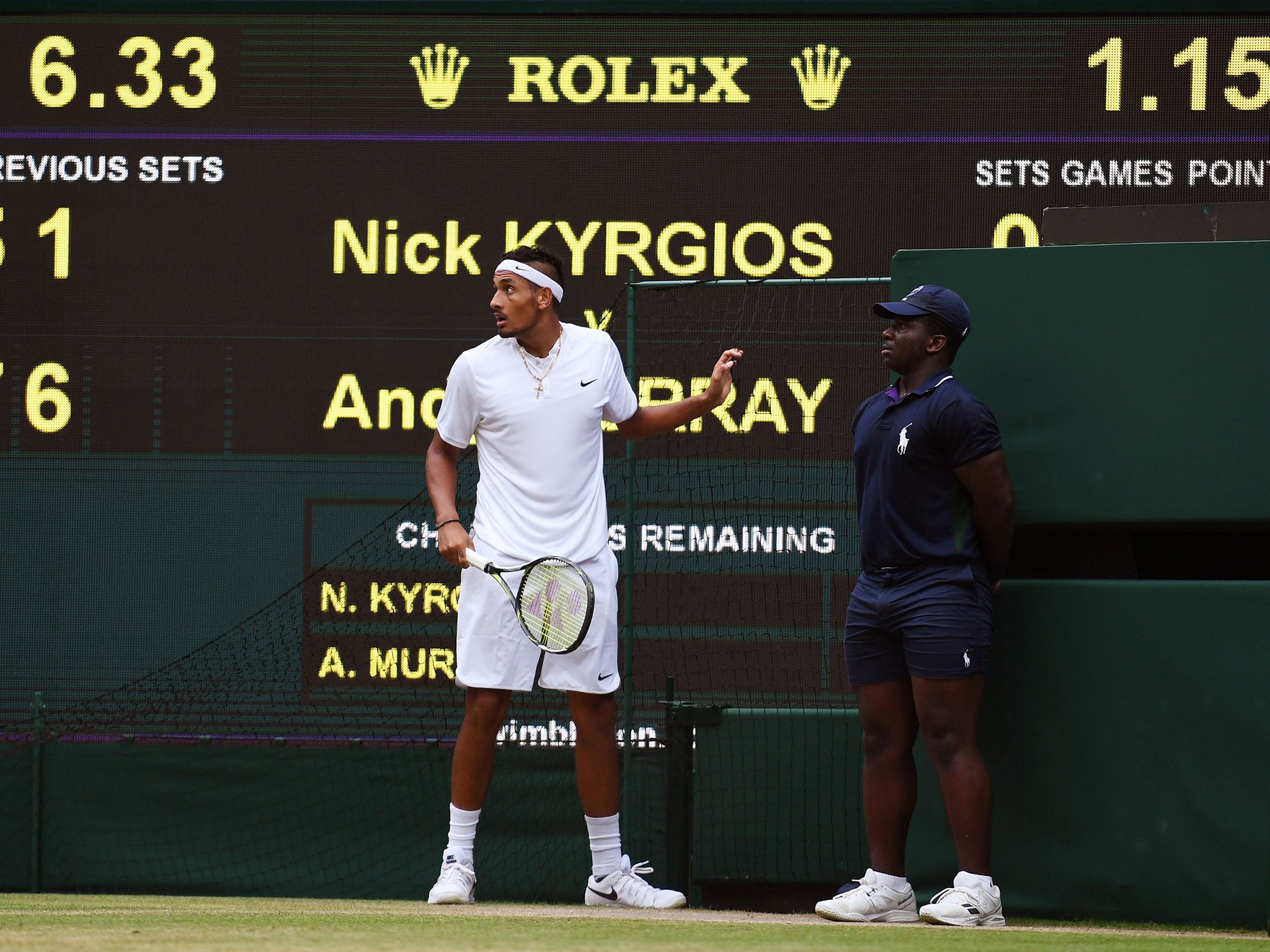 Nick Kyrgios rants at his entourage during defeat to Andy Murray