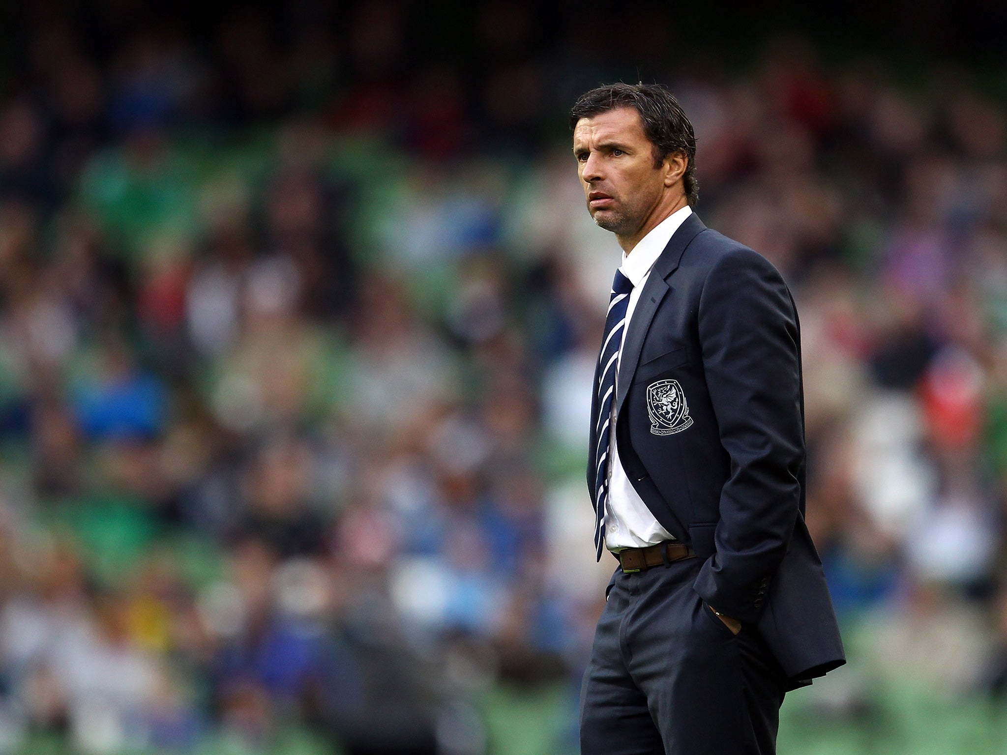 Speed on the touchline for a fixture against Northern Ireland in 2011