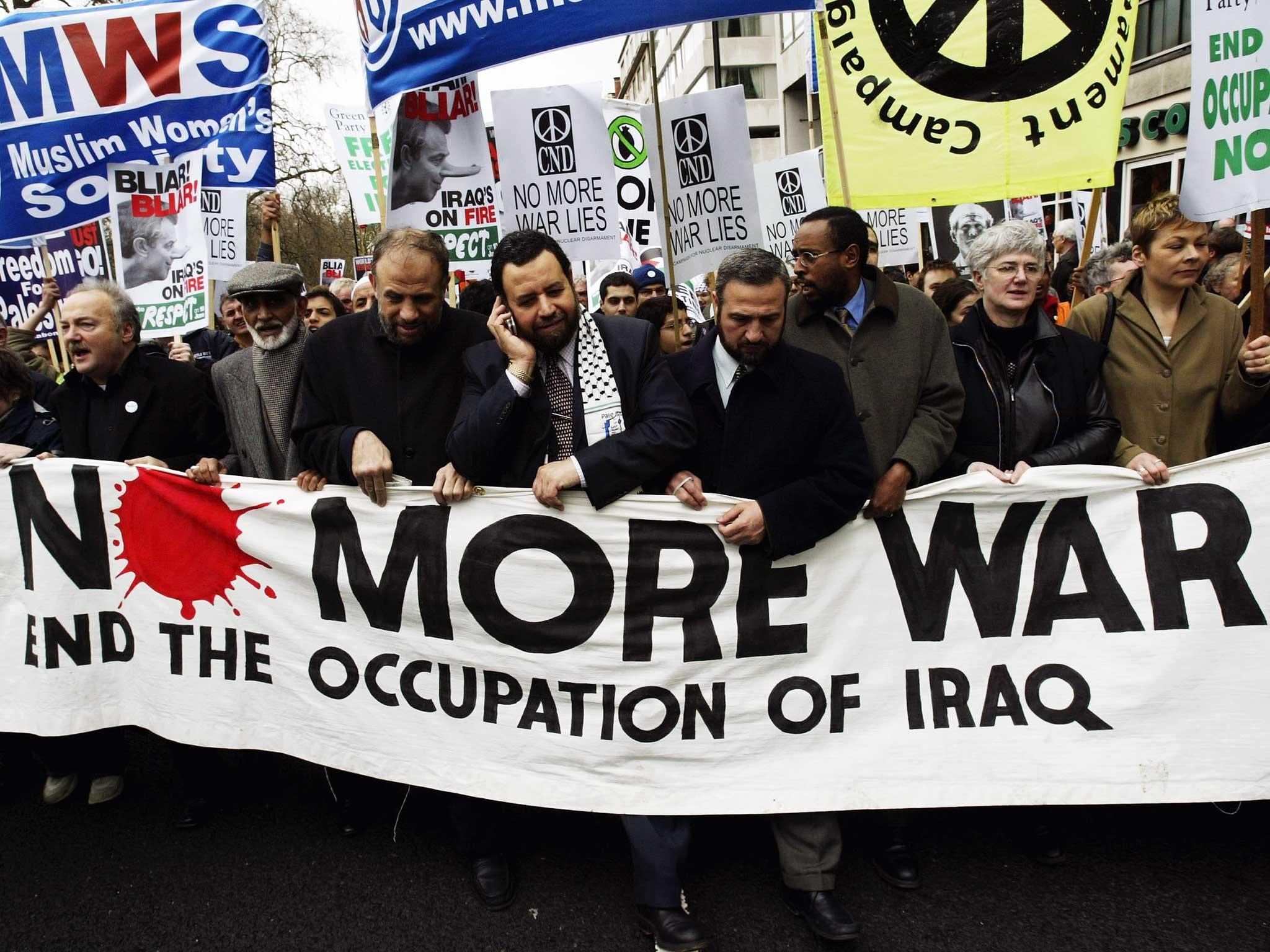 One of the many protests against the Iraq War, to which 'The Independent' gave a robust intellectual grounding