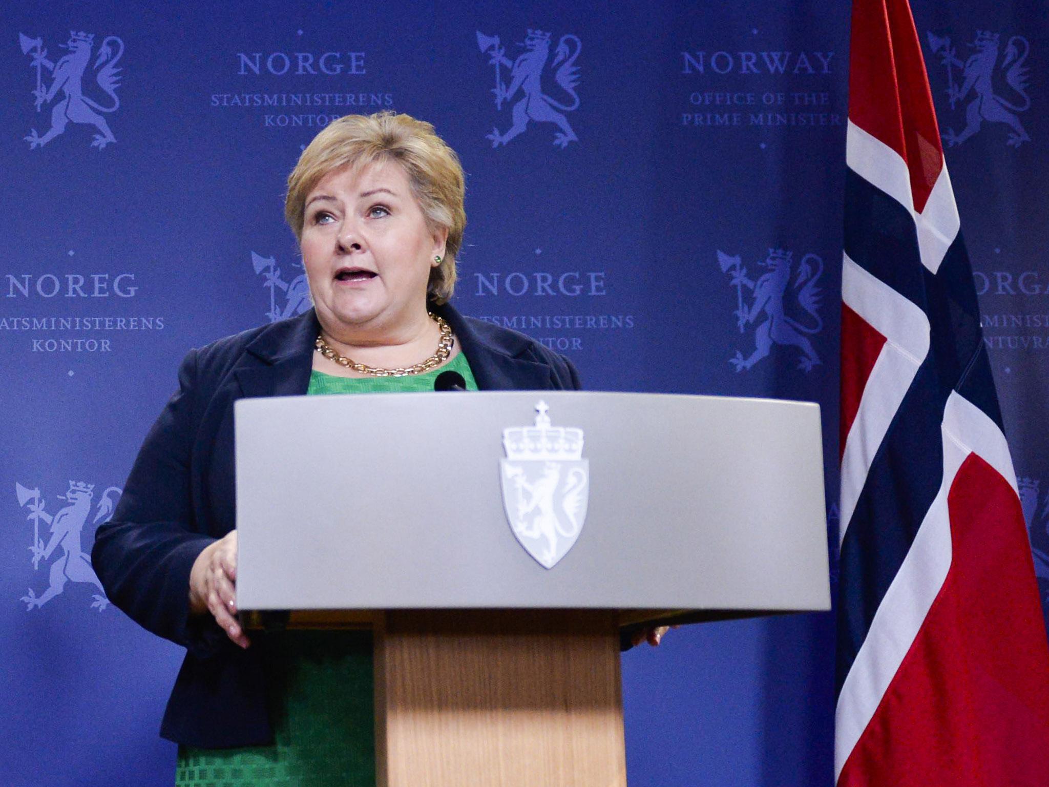 Norway’s Prime Minister Erna Solberg