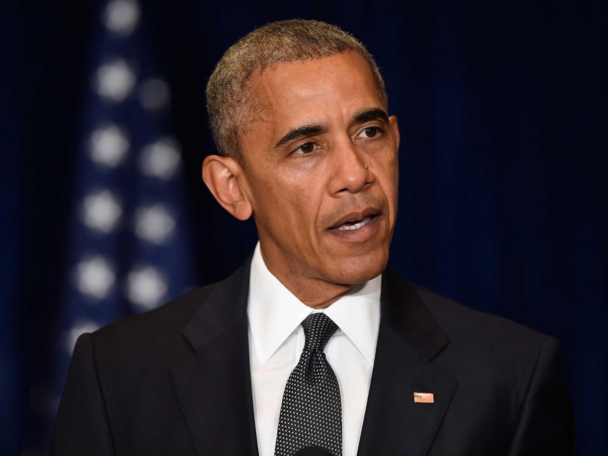 &#13;
President Barack Obama addresses the overnight shooting of police officers in Dallas &#13;