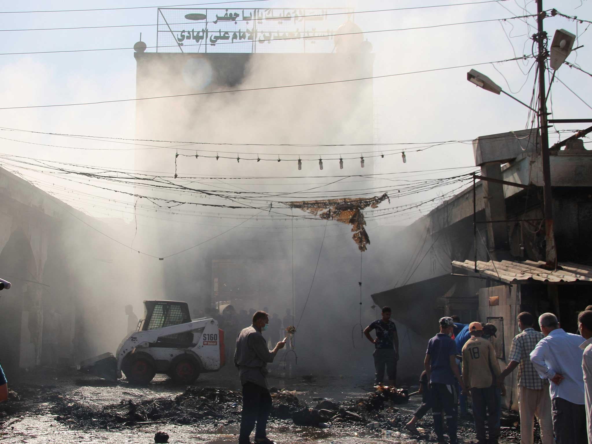 The bomber detonated his device at the Shiite district of Kadhimiyah