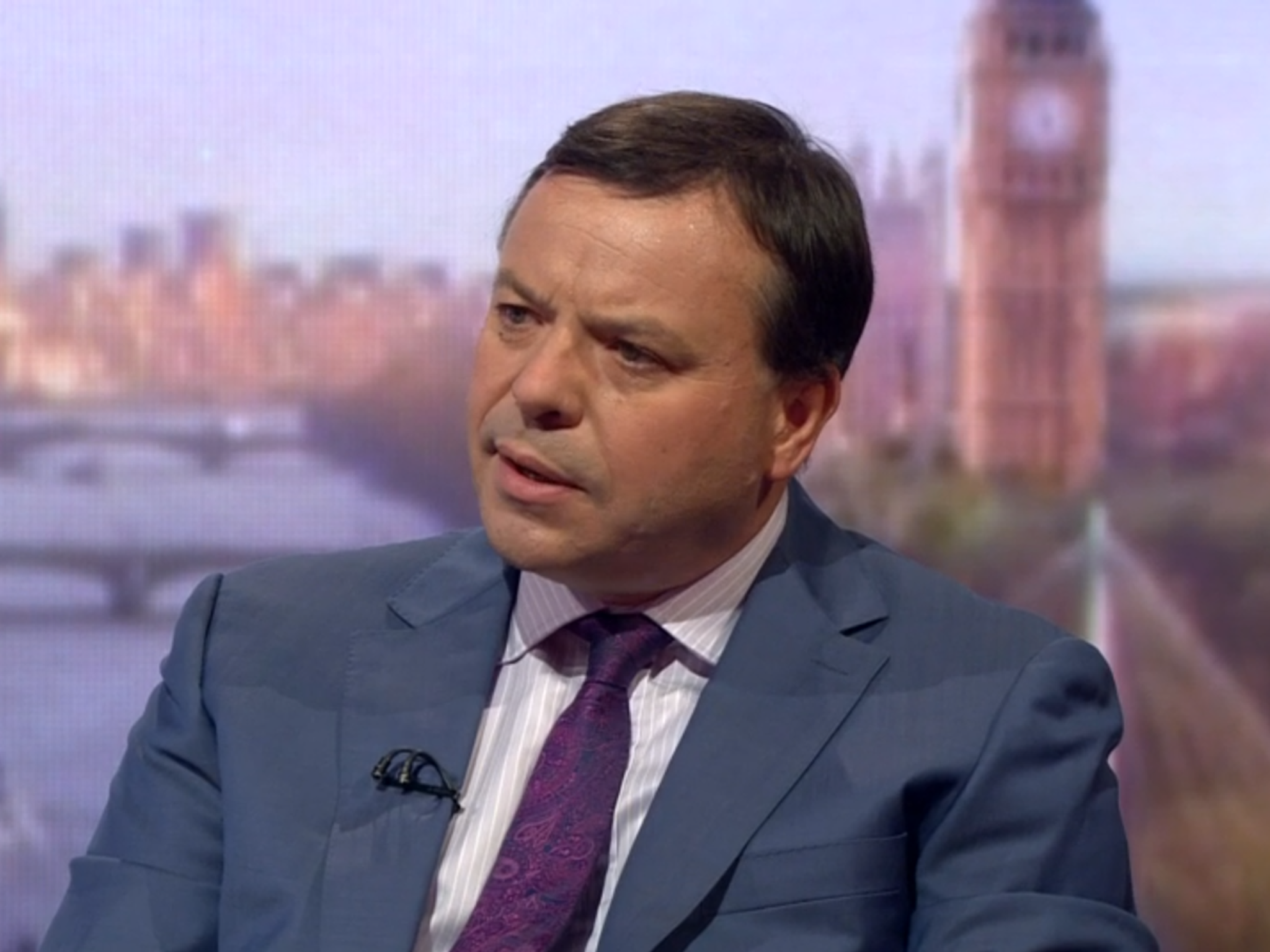 Arron Banks speaking on BBC’s ‘The Andrew Marr Show’ yesterday