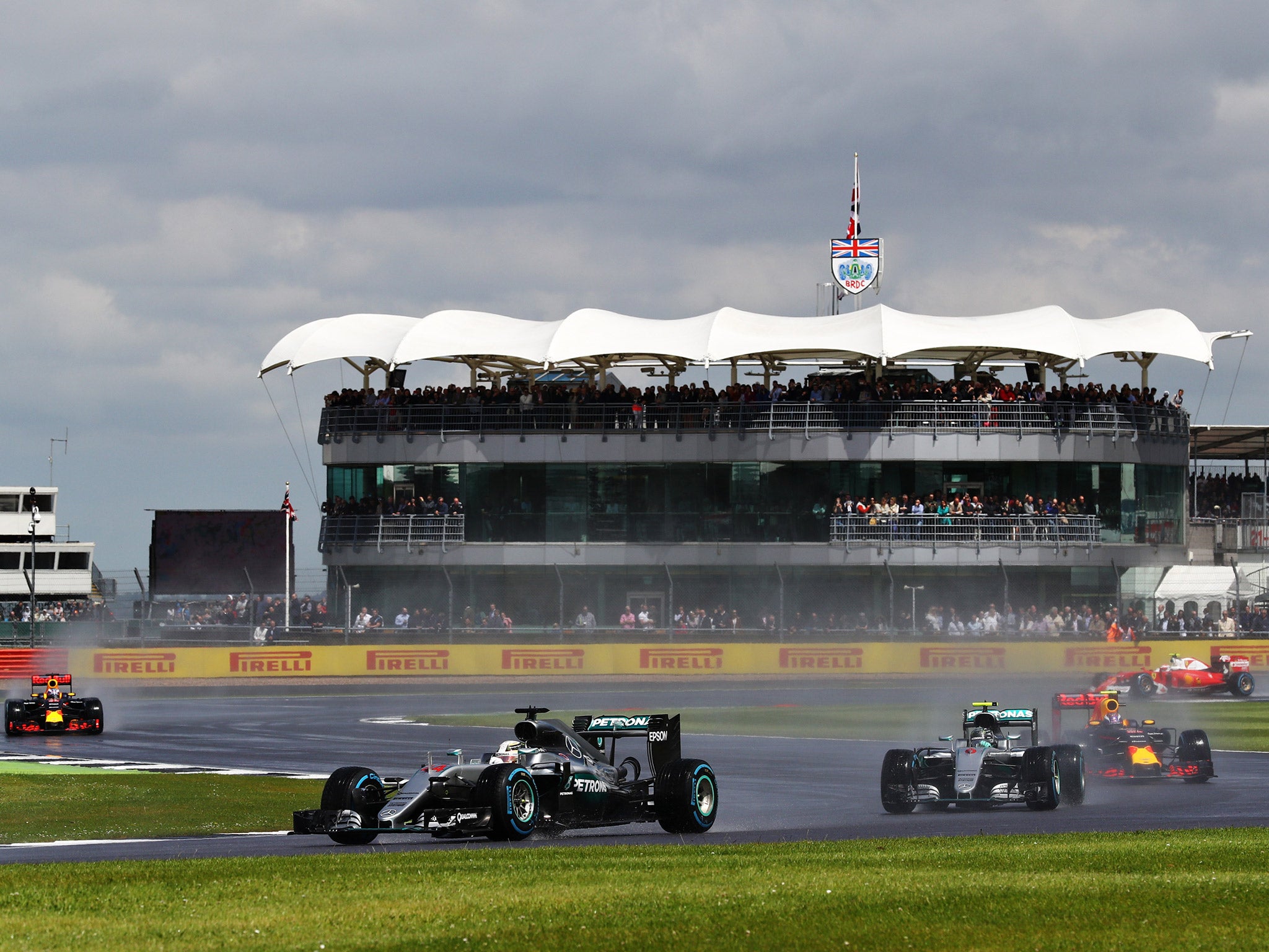 Hamilton led all but one lap of the British Grand Prix