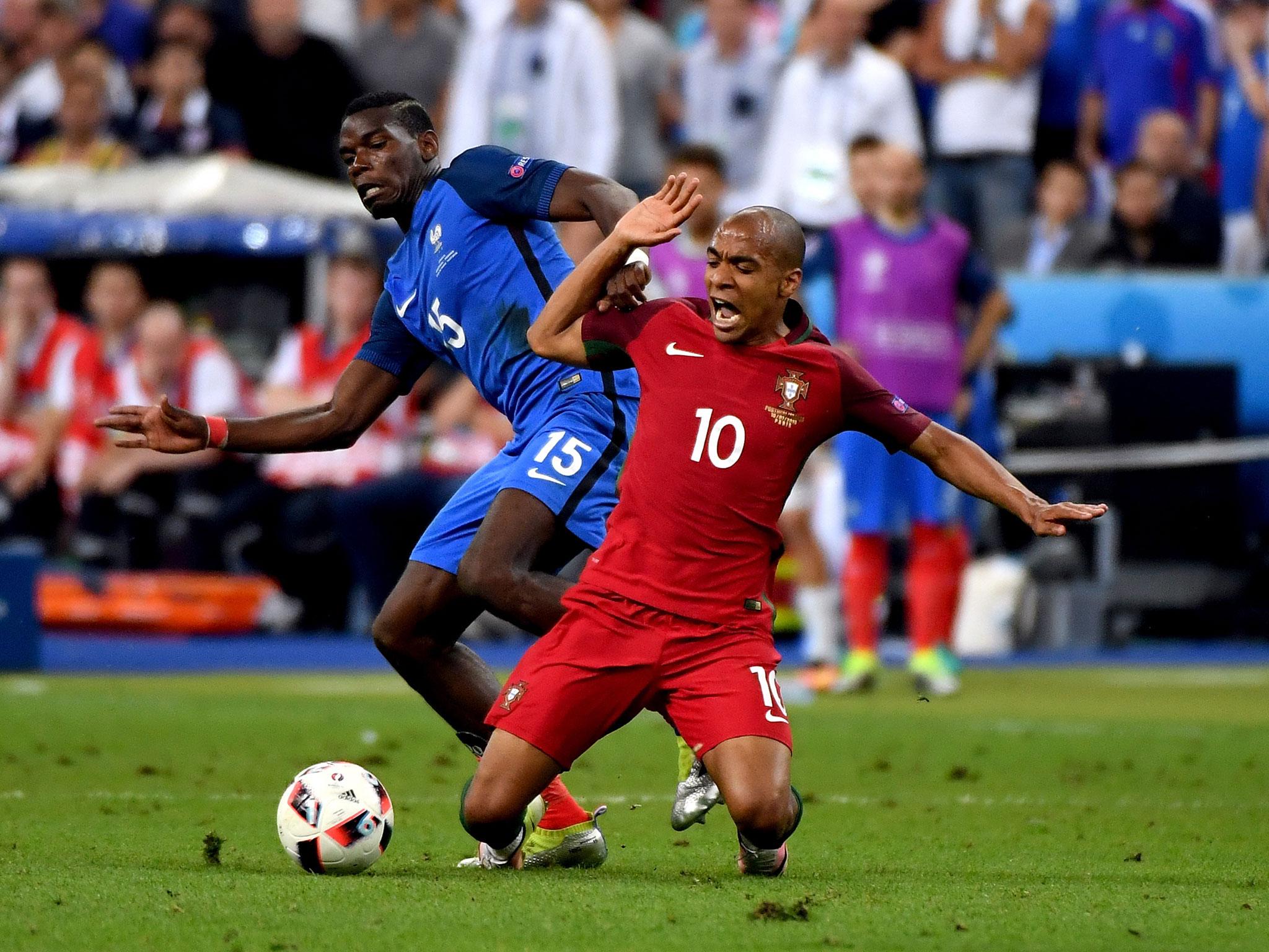 &#13;
Joao Mario in action for Portugal during the Euro 2016 final in Paris (Getty)&#13;