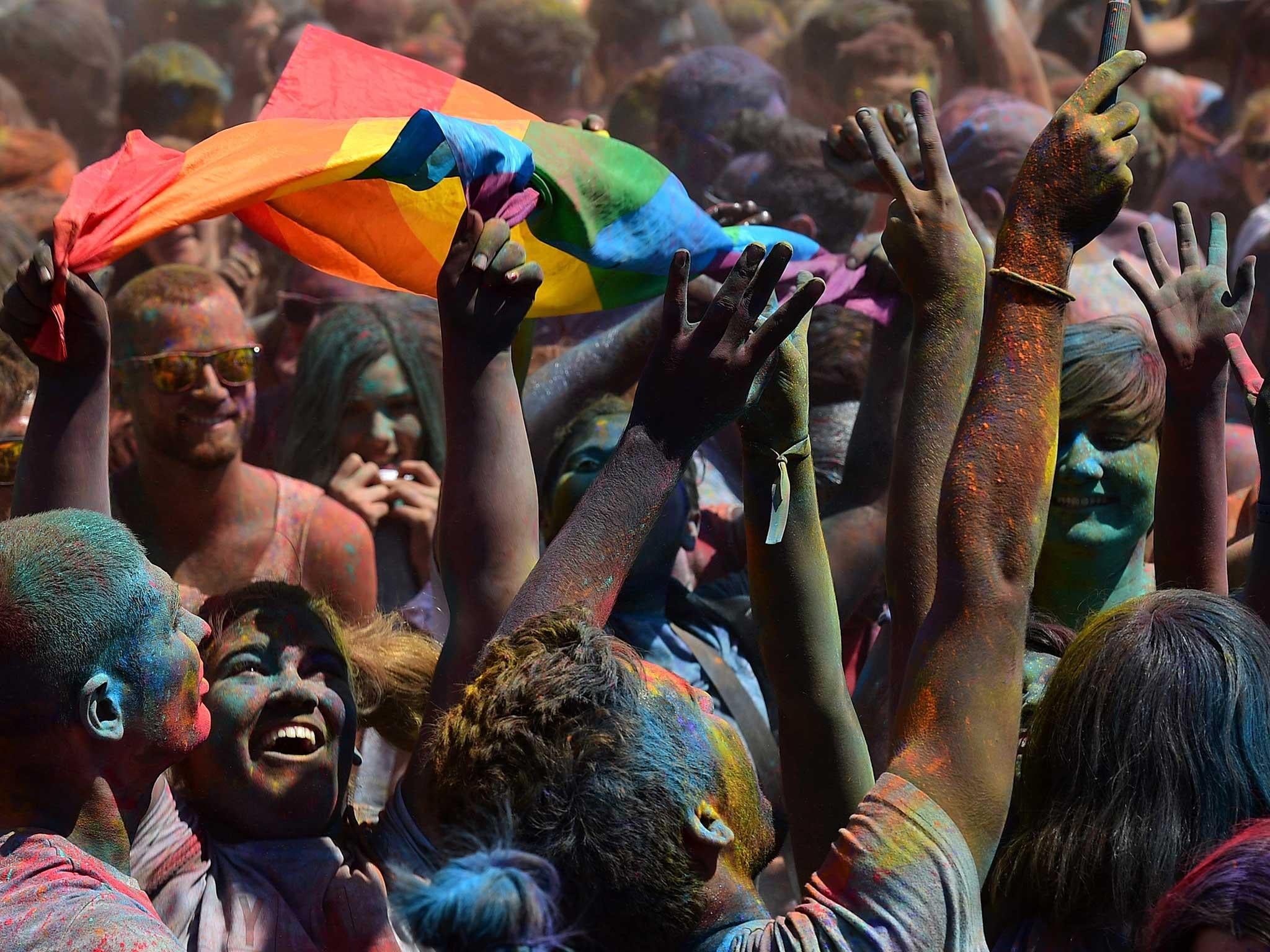 LGBT people celebrate gay pride in Barcelona