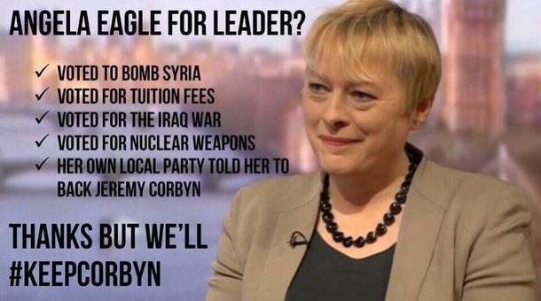 The popular meme is circulating on social media among supporters of Jeremy Corbyn's leadership