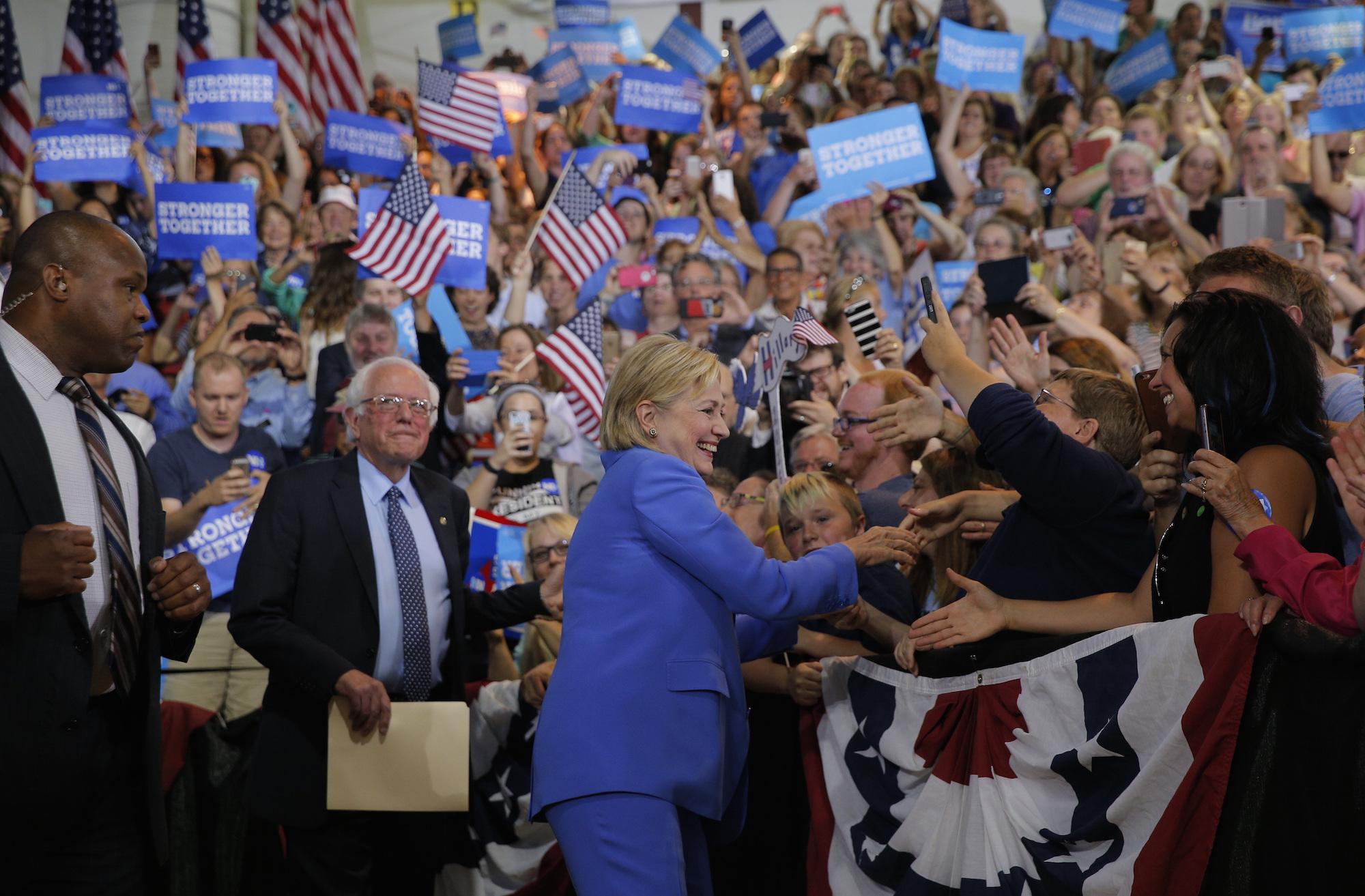 Hillary Clinton gets some precious love on the trail