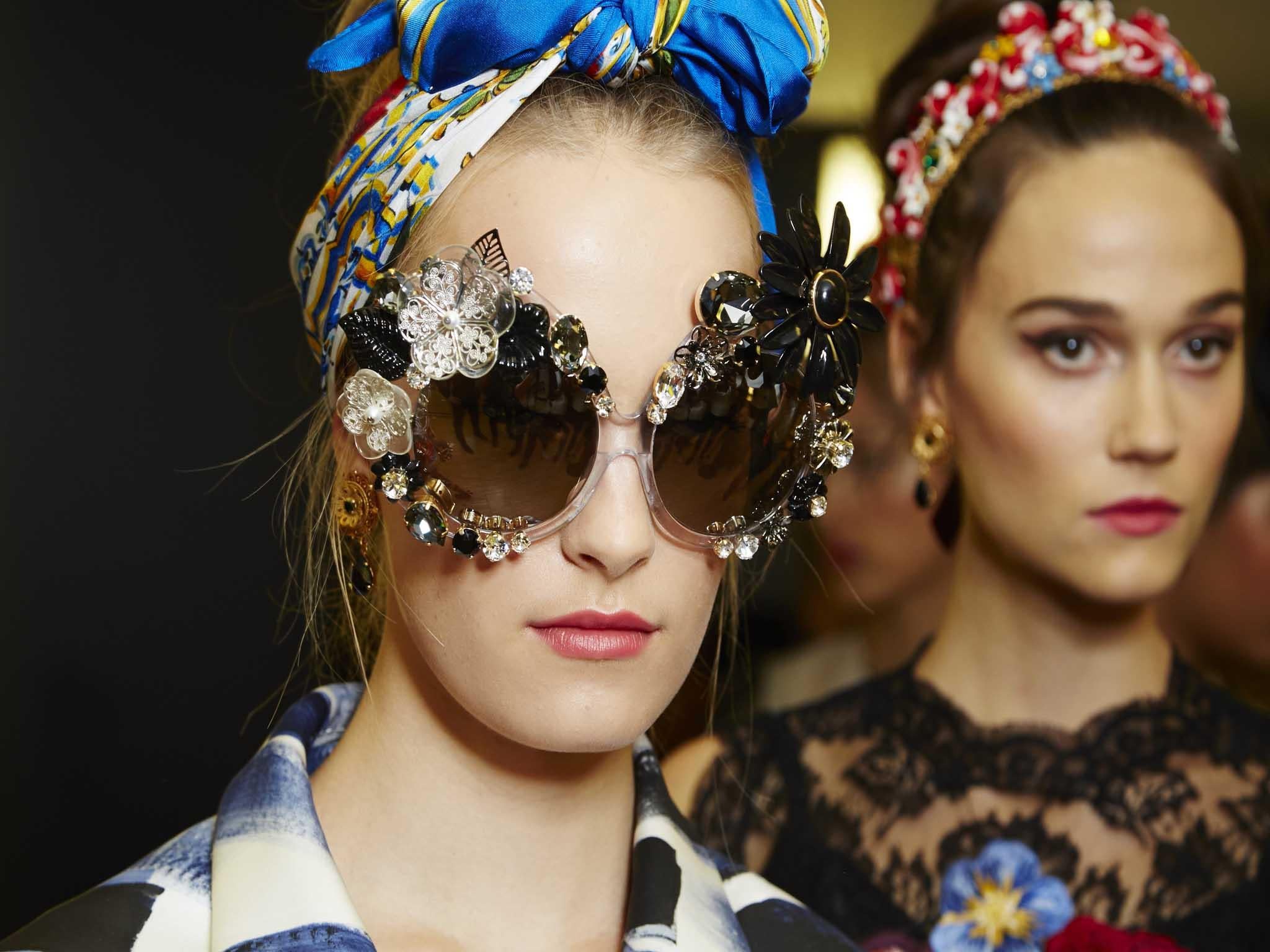 Backstage at Dolce & Gabbana Spring Summer 2016