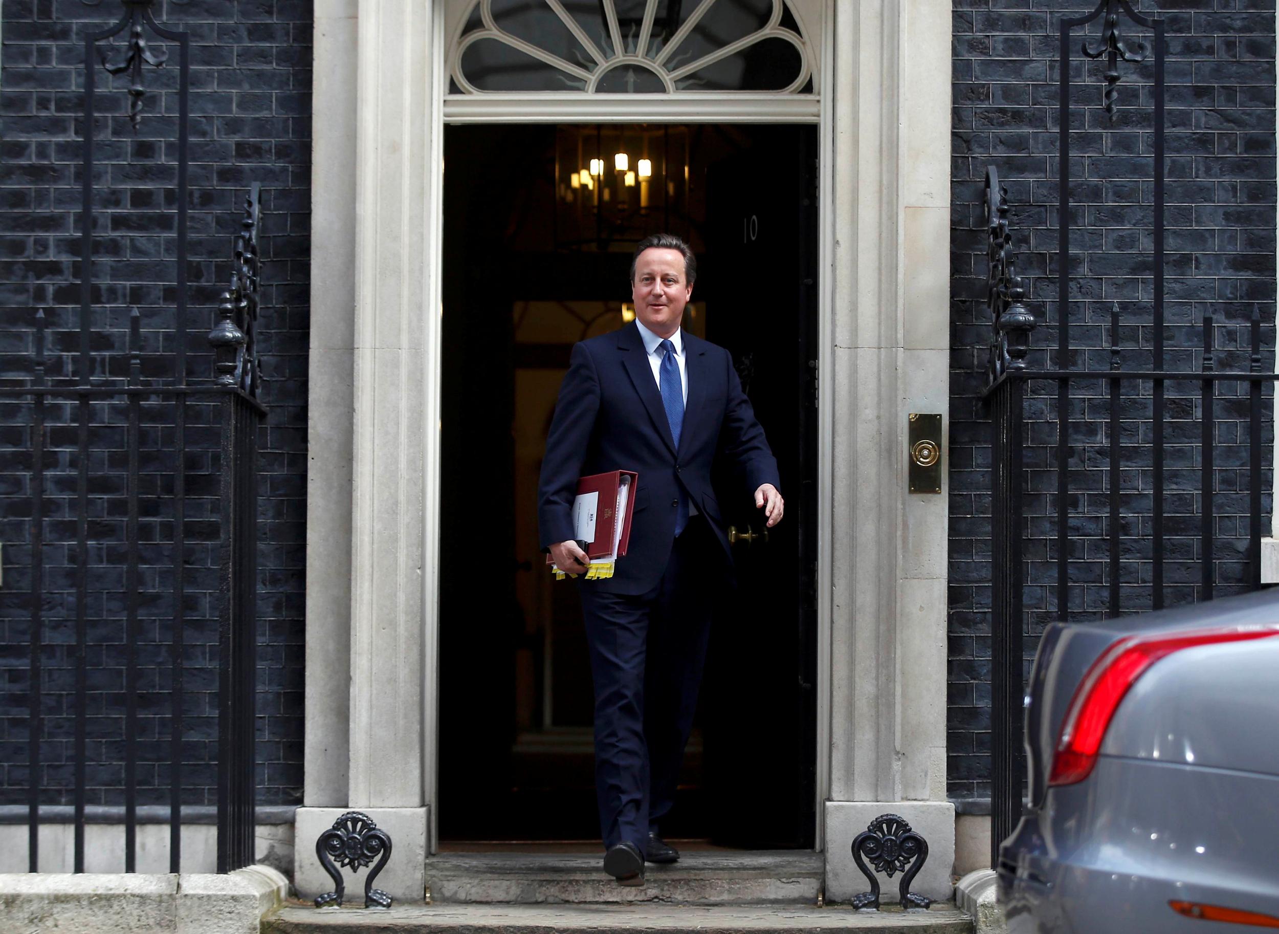 David Cameron leaves number 10 Downing Street on his final day as PM