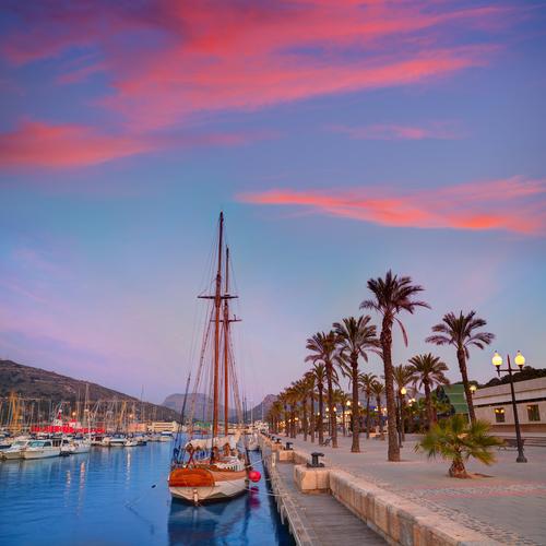 The port at sunrise